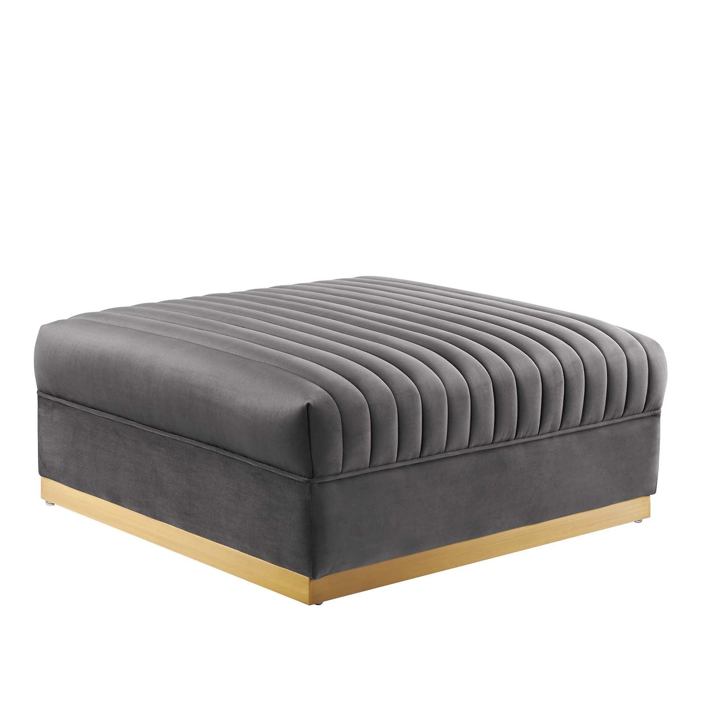 Sanguine Channel Tufted Performance Velvet Modular Sectional Sofa Ottoman By Modway - EEI-6036 | Ottomans | Modishstore - 7