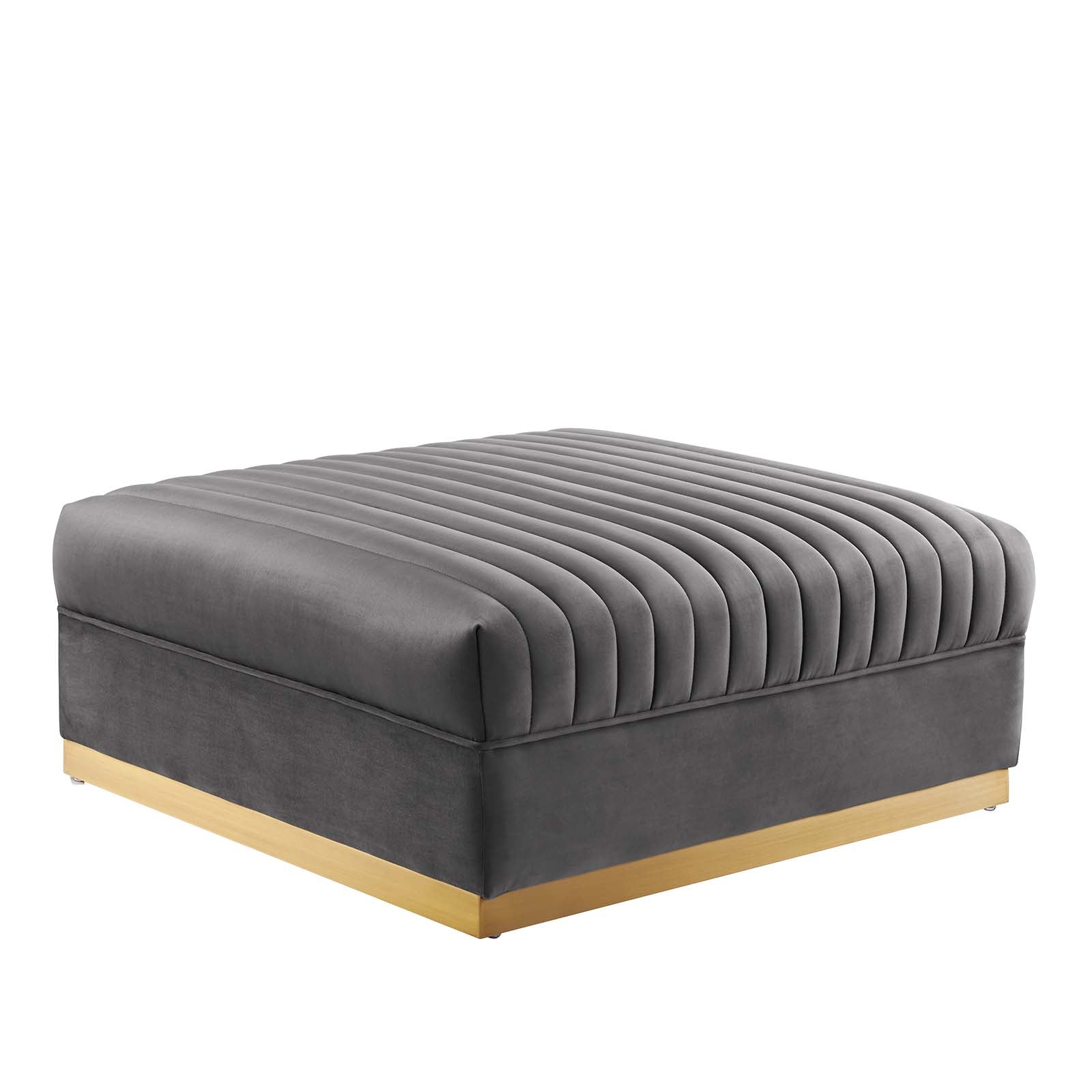 Sanguine Channel Tufted Performance Velvet Modular Sectional Sofa Ottoman By Modway - EEI-6036 | Ottomans | Modishstore - 7