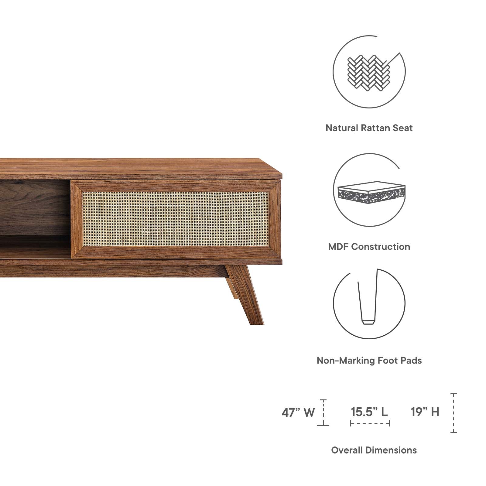 Soma 47" TV Stand By Modway - EEI-6039 | TV Stands | Modishstore - 14