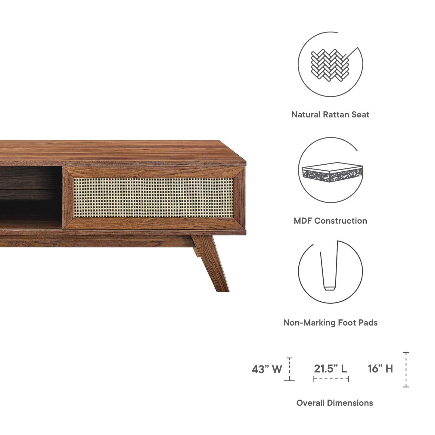 Soma Coffee Table By Modway - EEI-6041 | Coffee Tables | Modishstore - 14