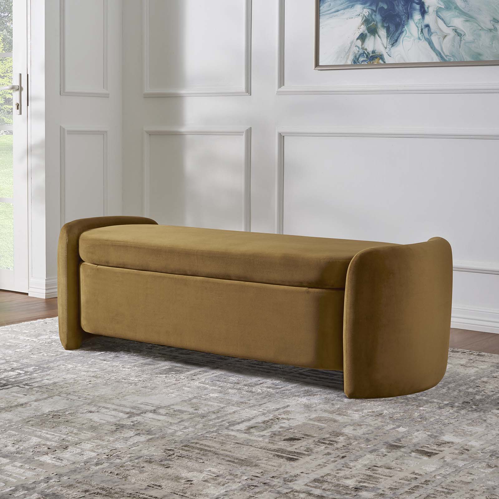 Nebula Upholstered Performance Velvet Bench By Modway - EEI-6054 | Benches | Modishstore