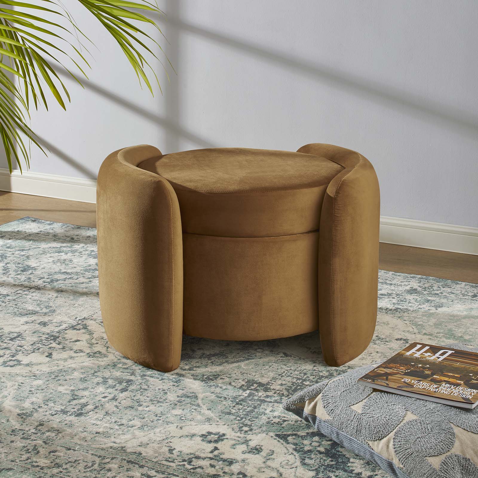 Nebula Upholstered Performance Velvet Ottoman By Modway - EEI-6055 | Ottomans | Modishstore