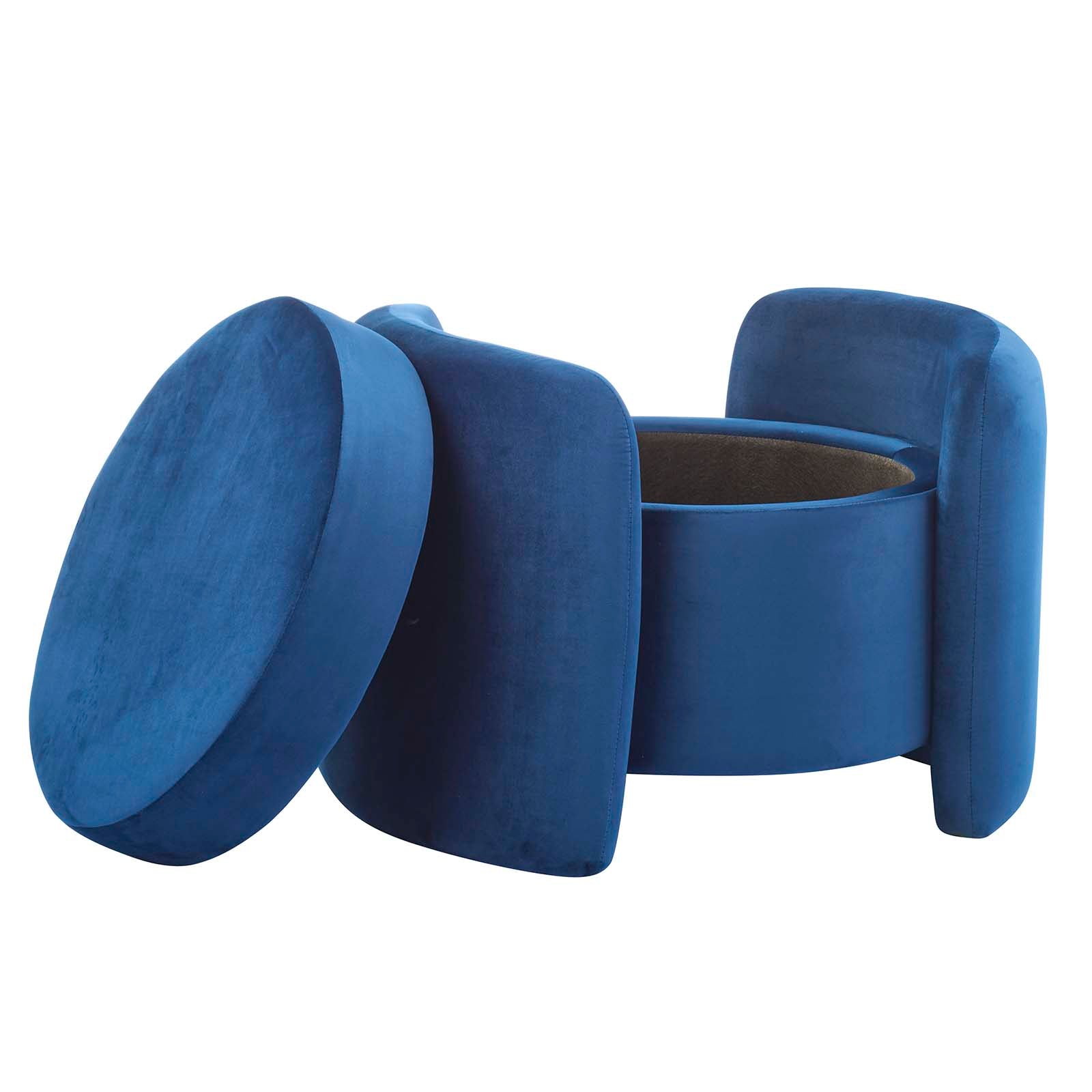 Nebula Upholstered Performance Velvet Ottoman By Modway - EEI-6055 | Ottomans | Modishstore - 12