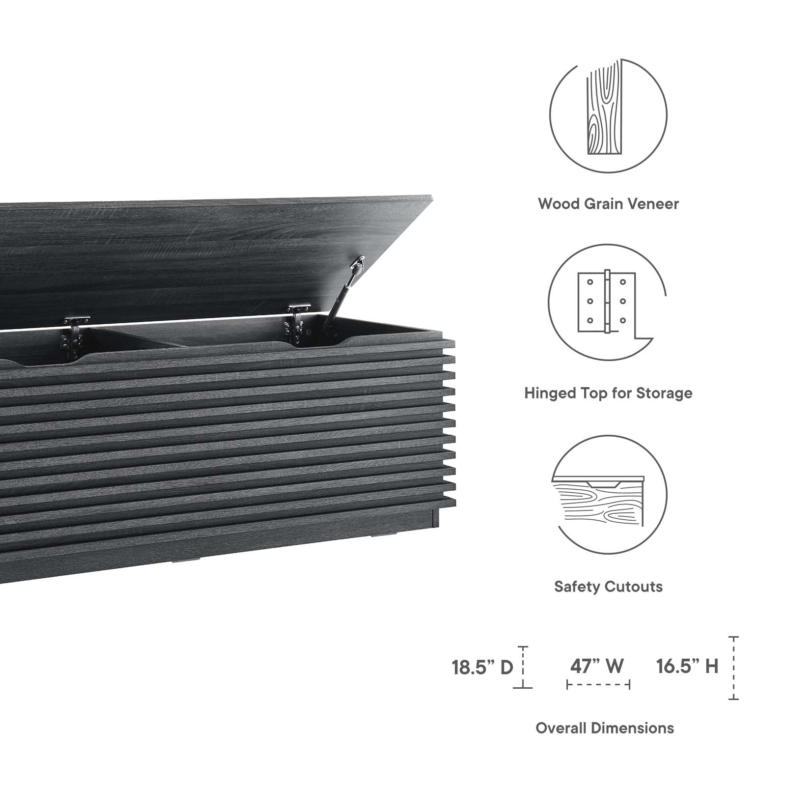 Render Storage Bench By Modway - EEI-6057 | Benches | Modishstore - 6
