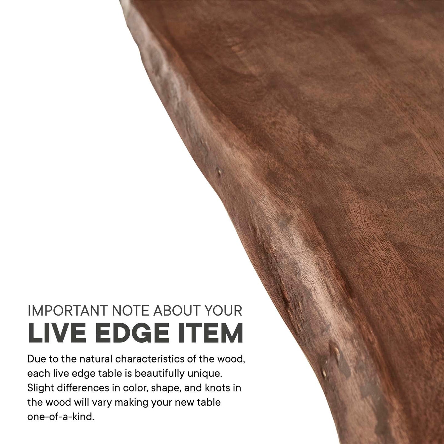 Astound 60" Live Edge Acacia Wood Dining Table By Modway - EEI-6067 | Dining Tables - 4