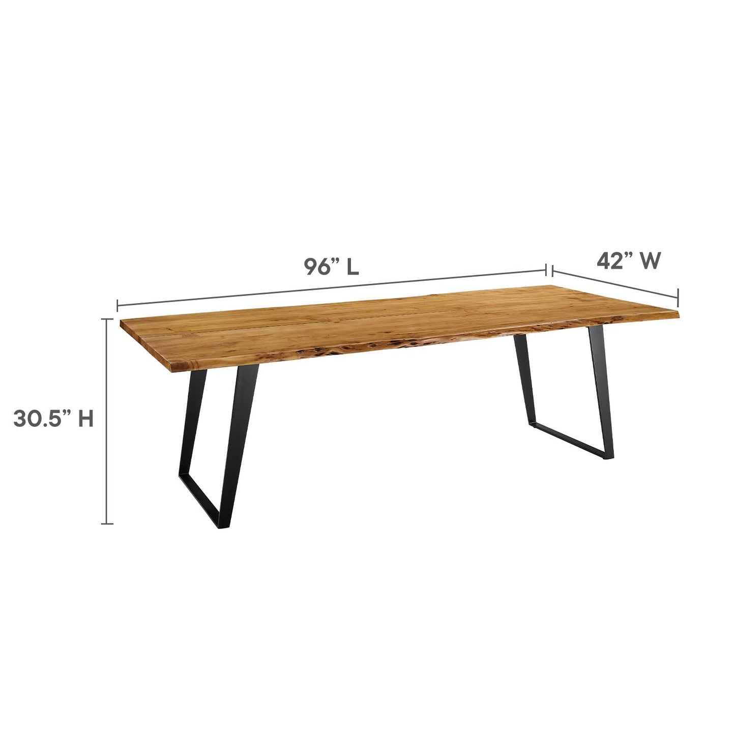 Viggo 96" Live Edge Acacia Wood Dining Table By Modway - EEI-6071