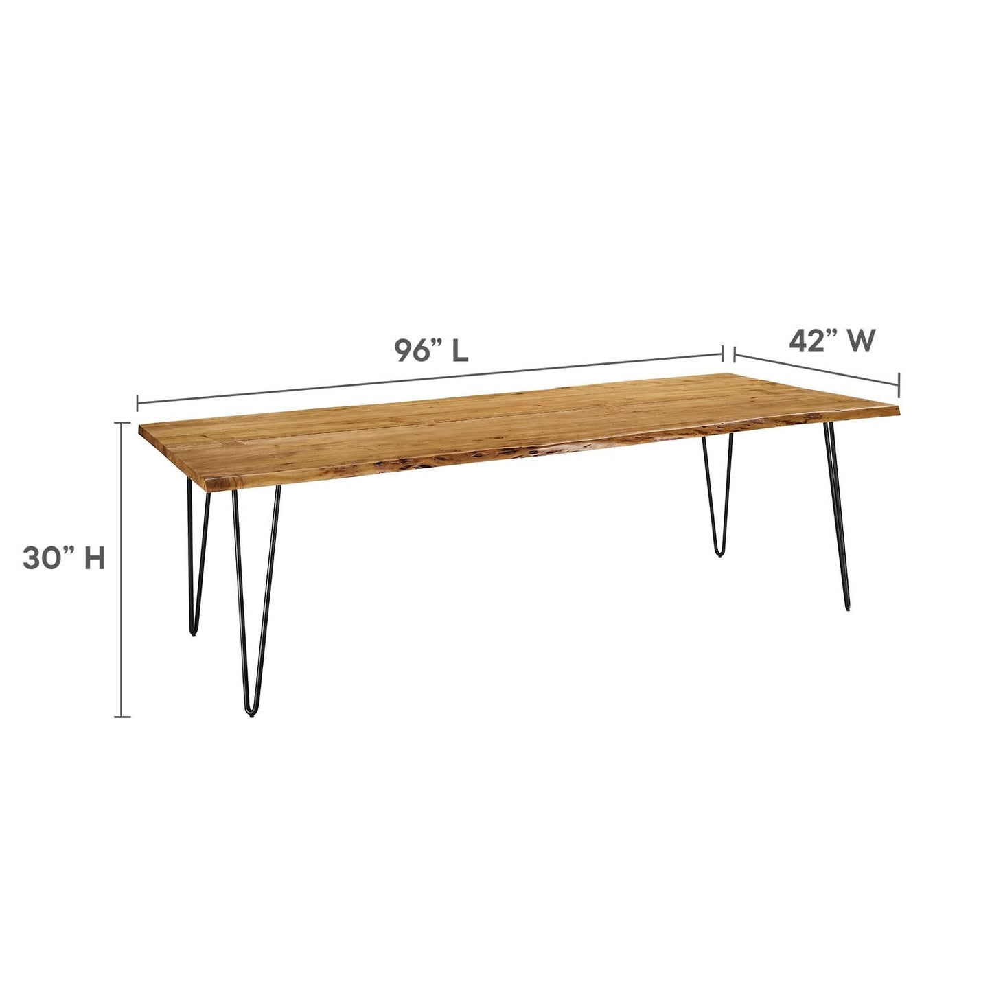 Ardor 96" Live Edge Acacia Wood Dining Table By Modway - EEI-6072