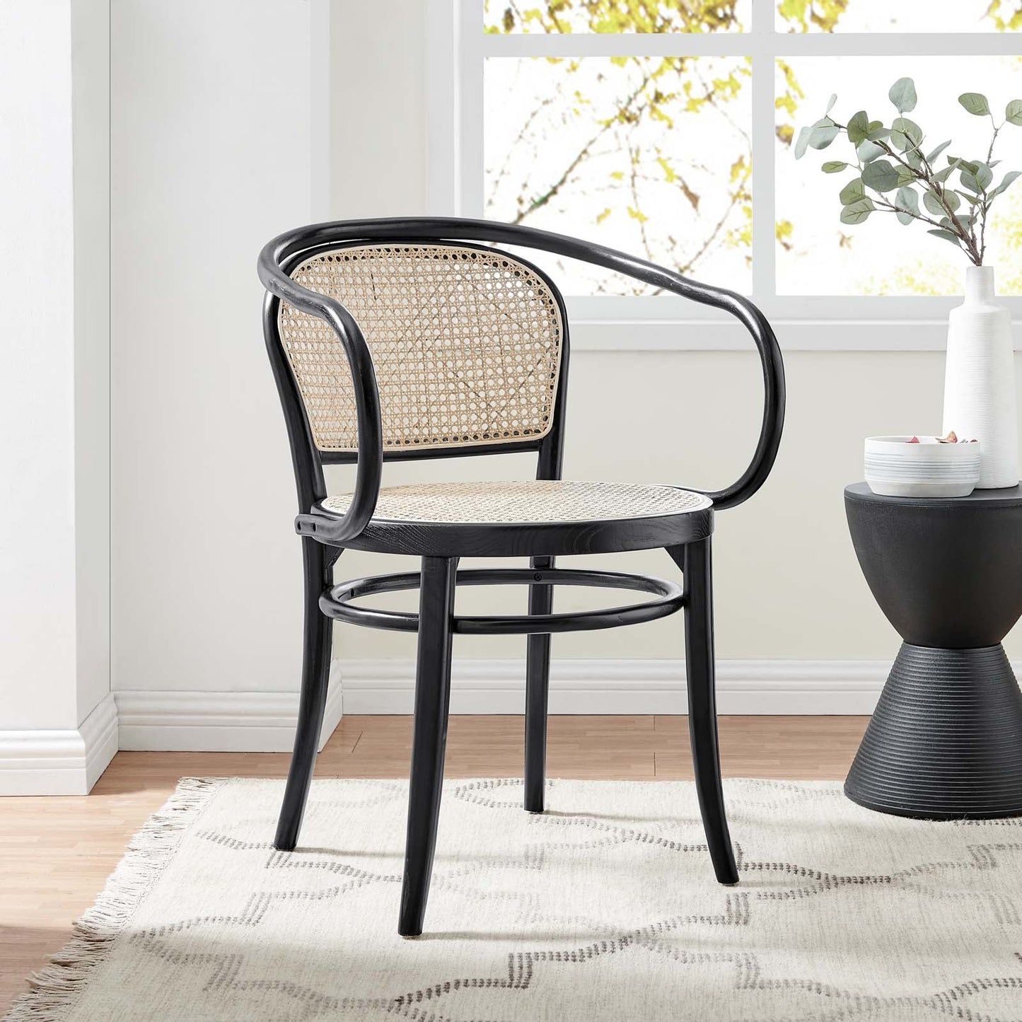 Oliana Wood Dining Armchair Set Of 2 By Modway - EEI-6079-BLK | Dining Chairs |  Modishstore - 8