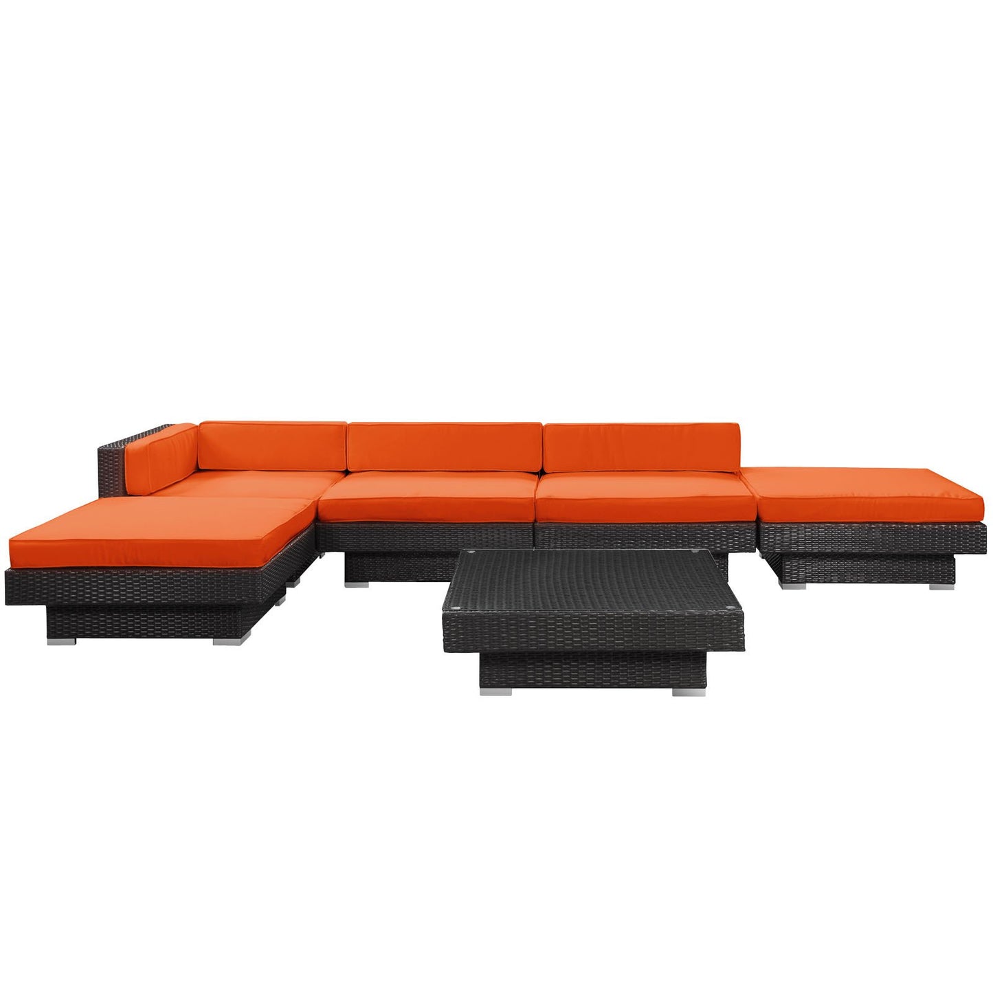 Modway Laguna 6 Piece Outdoor Patio Sectional Set