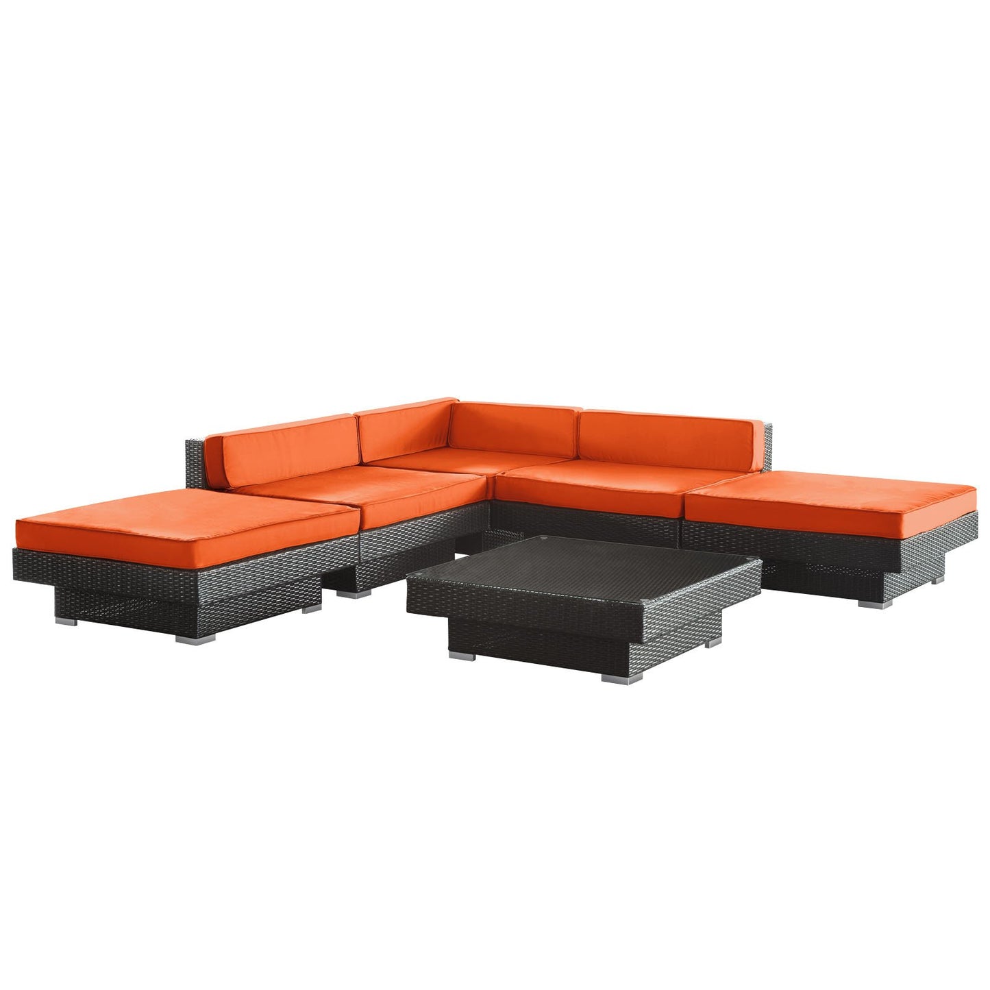 Modway Laguna 6 Piece Outdoor Patio Sectional Set