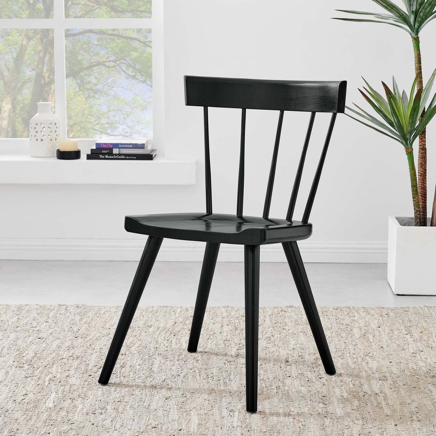 Sutter Wood Dining Side Chair Set Of 2 By Modway - EEI-6082-BLK | Dining Chairs |  Modishstore - 9