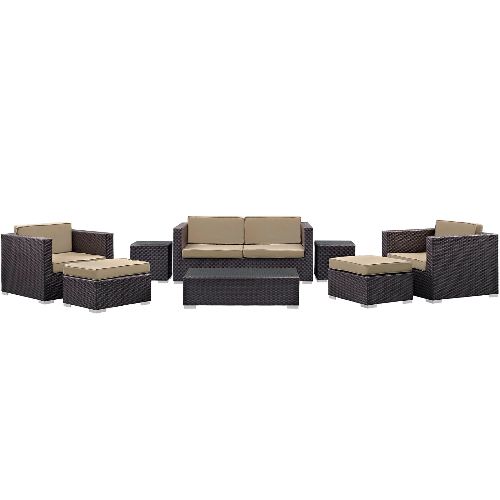 Modway Venice 8 Piece Outdoor Patio Sofa Set | Outdoor Sofas, Loveseats & Sectionals | Modishstore-40