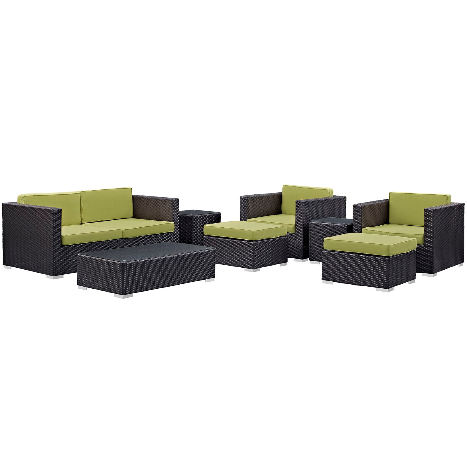 Modway Venice 8 Piece Outdoor Patio Sofa Set | Outdoor Sofas, Loveseats & Sectionals | Modishstore-45