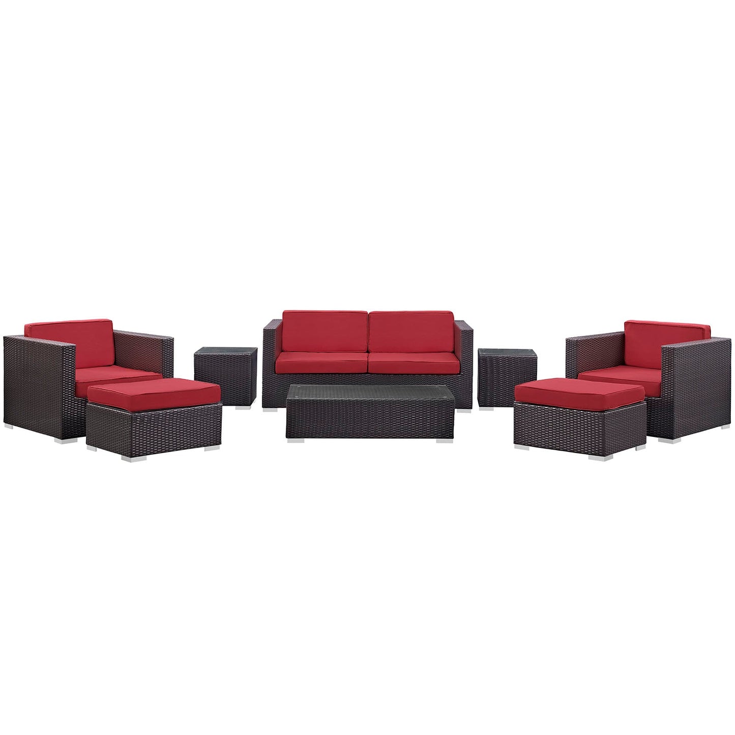 Modway Venice 8 Piece Outdoor Patio Sofa Set | Outdoor Sofas, Loveseats & Sectionals | Modishstore-43