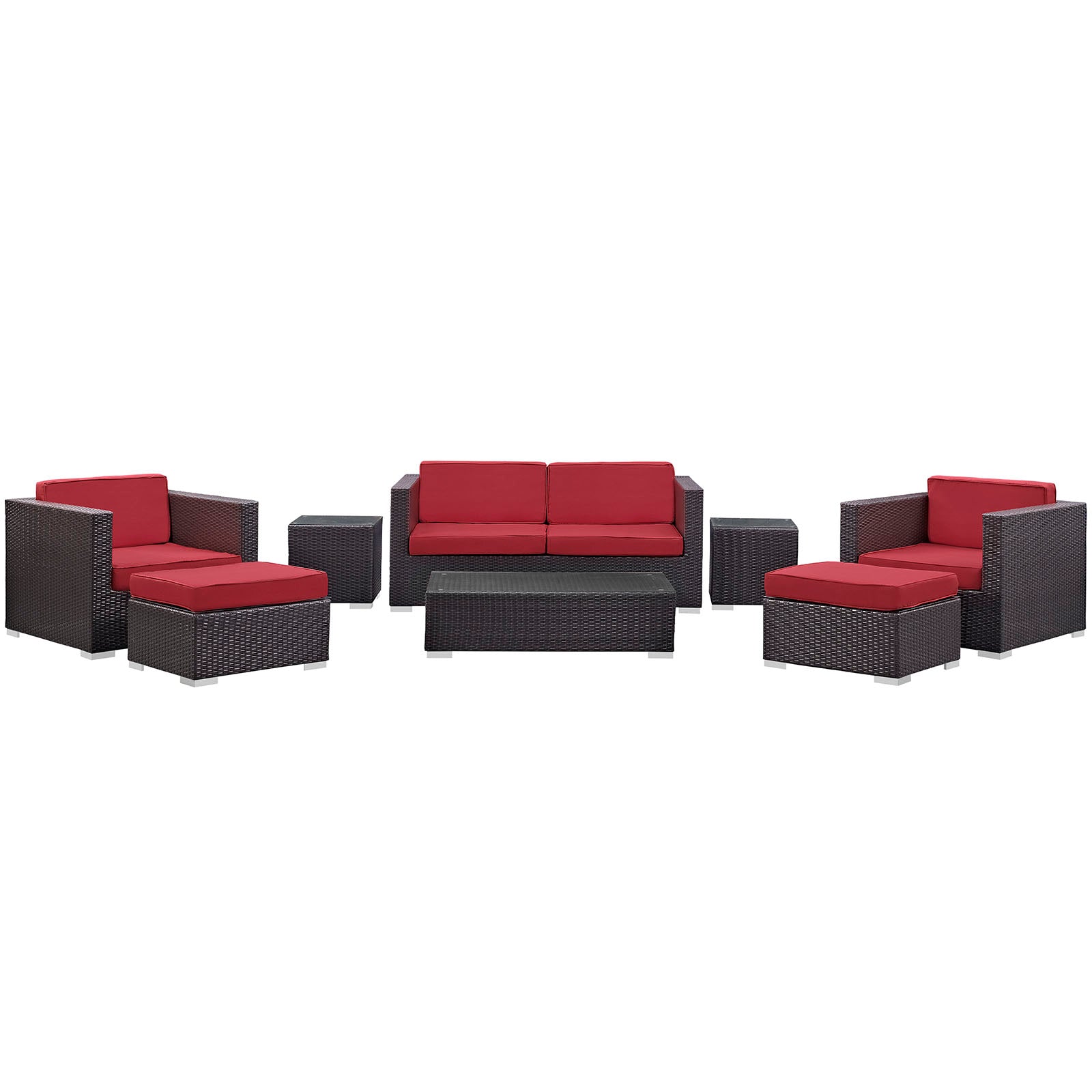 Modway Venice 8 Piece Outdoor Patio Sofa Set | Outdoor Sofas, Loveseats & Sectionals | Modishstore-43