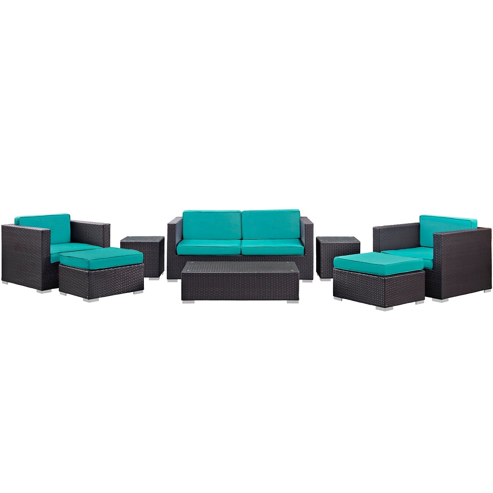 Modway Venice 8 Piece Outdoor Patio Sofa Set | Outdoor Sofas, Loveseats & Sectionals | Modishstore-44