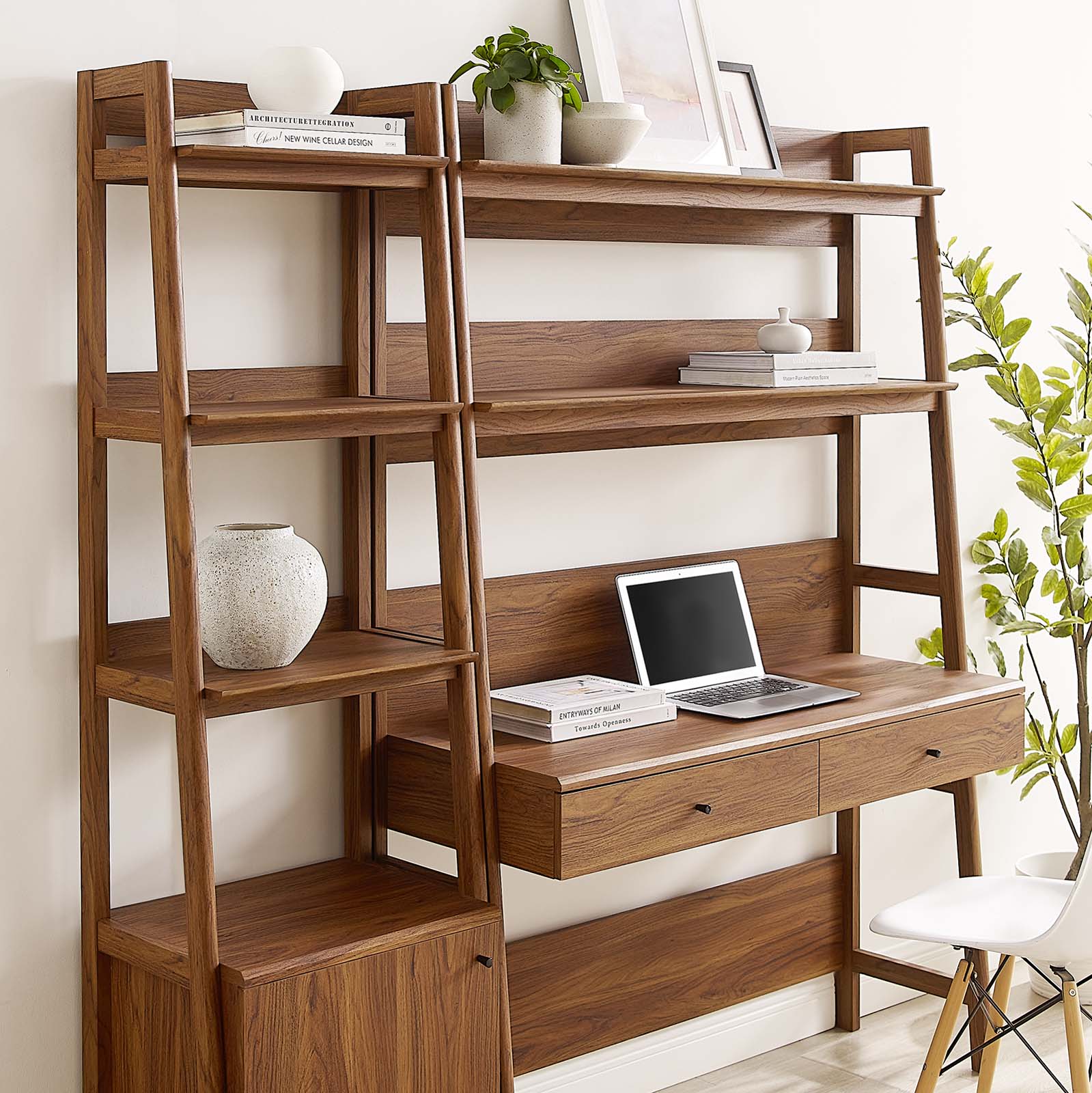 Bixby 2-Piece Wood Office Desk and Bookshelf By Modway - EEI-6111 | Bookcases - 8