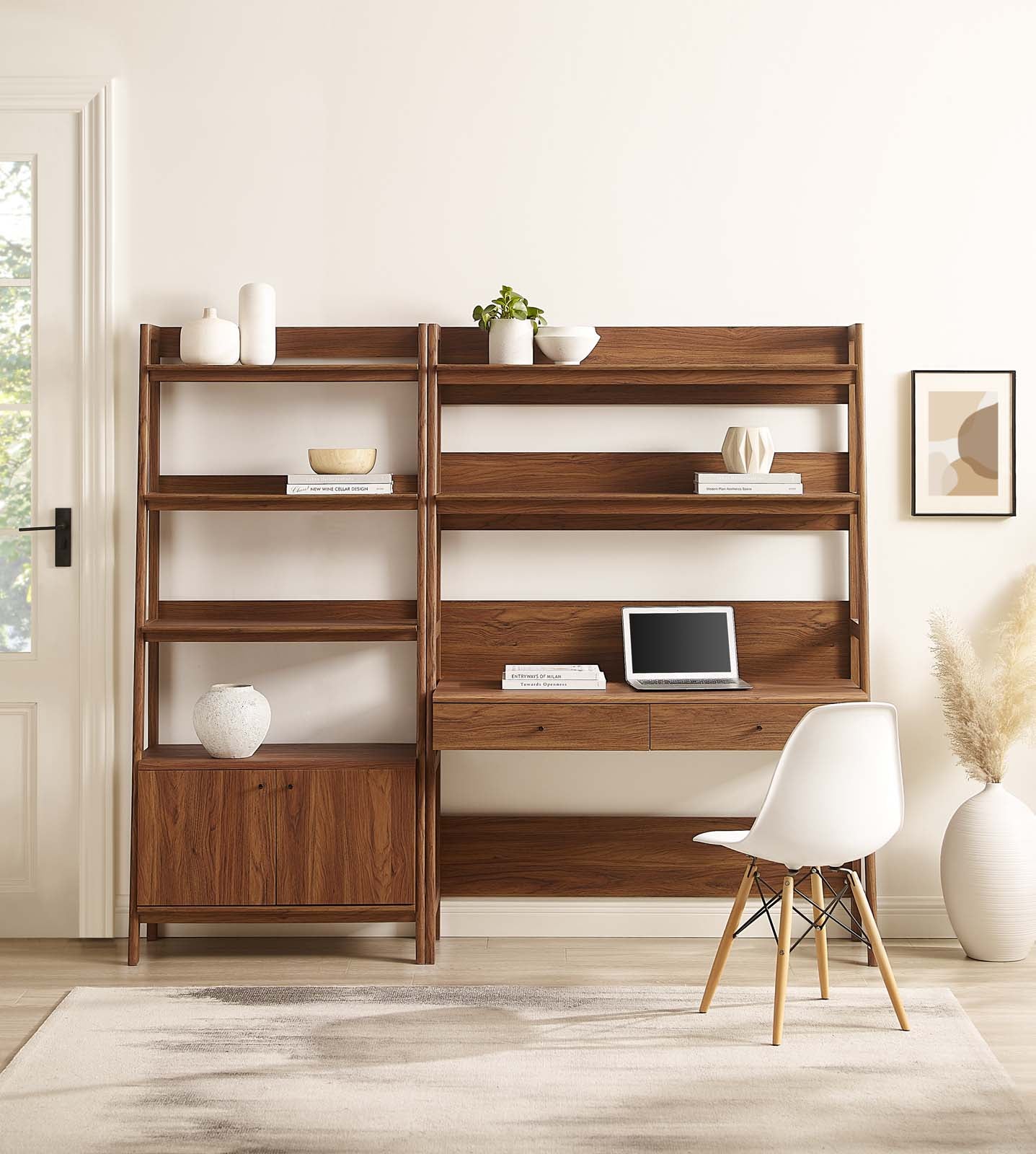 Bixby 2-Piece Wood Office Desk and Bookshelf By Modway - EEI-6112 | Bookcases - 10