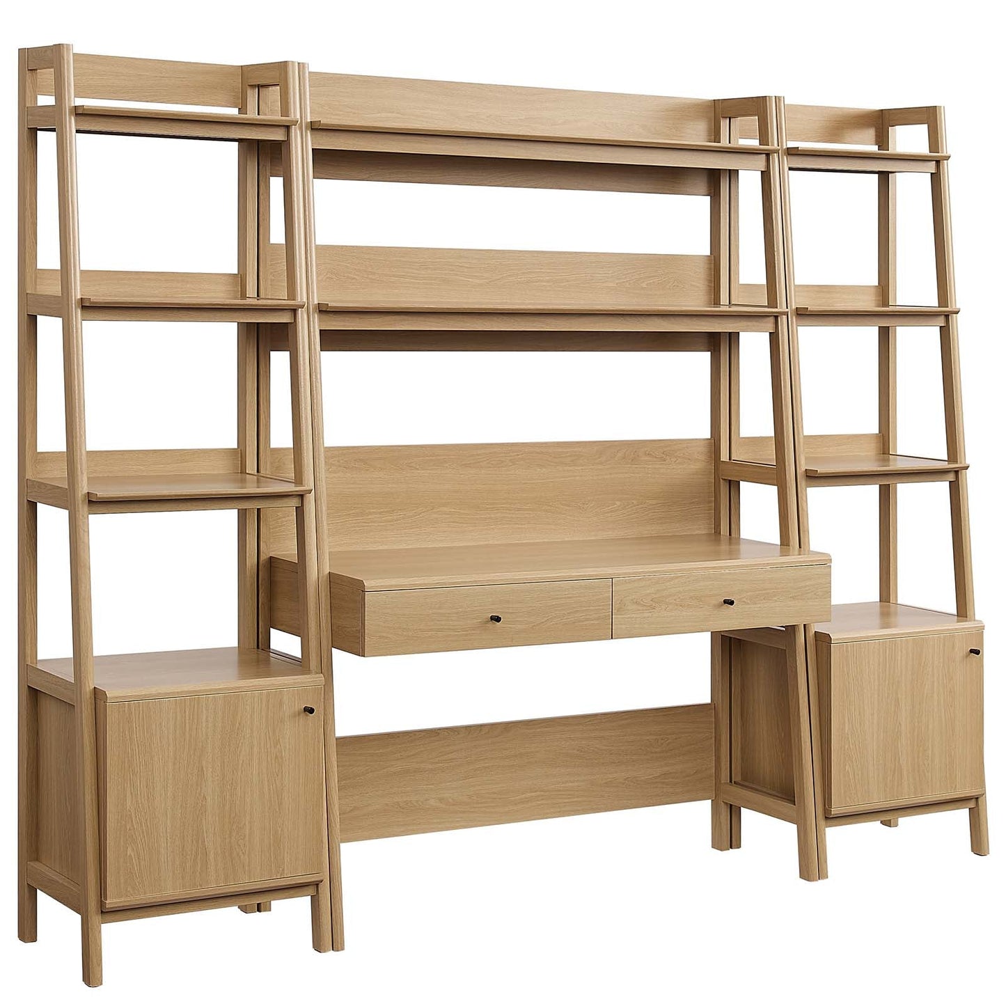 Bixby 3-Piece Wood Office Desk and Bookshelf By Modway - EEI-6114 | Bookcases - 2
