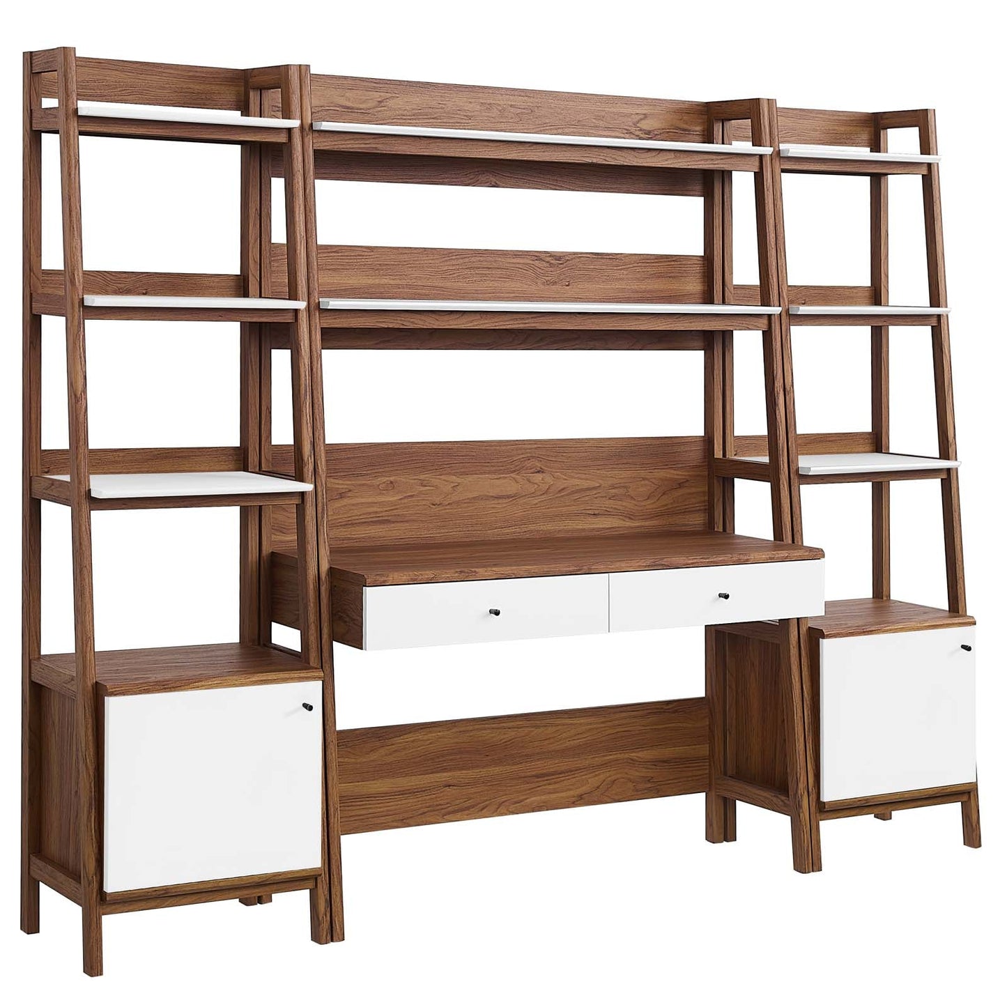 Bixby 3-Piece Wood Office Desk and Bookshelf By Modway - EEI-6114 | Bookcases - 11