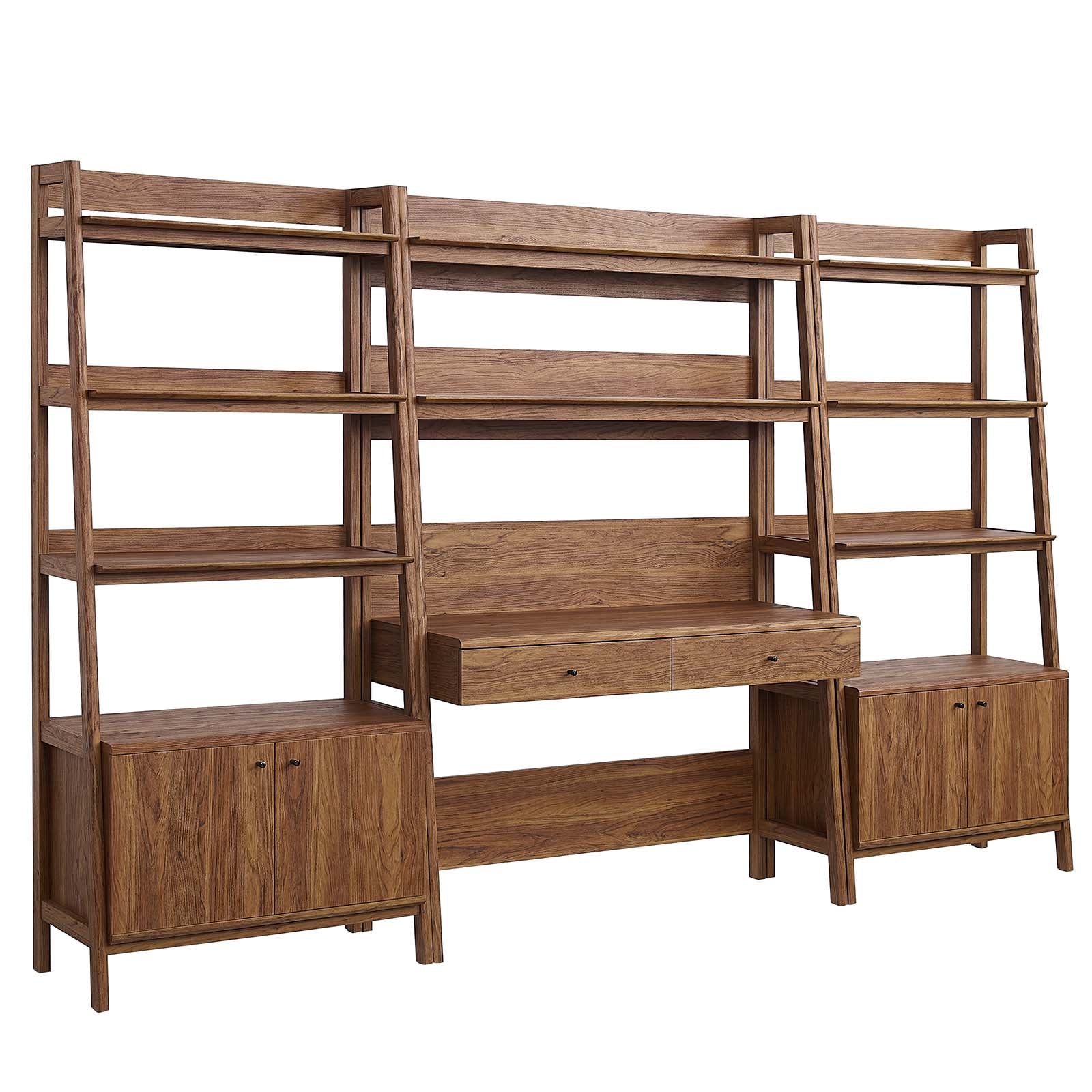 Bixby 3-Piece Wood Office Desk and Bookshelf By Modway - EEI-6115 | Bookcases - 6