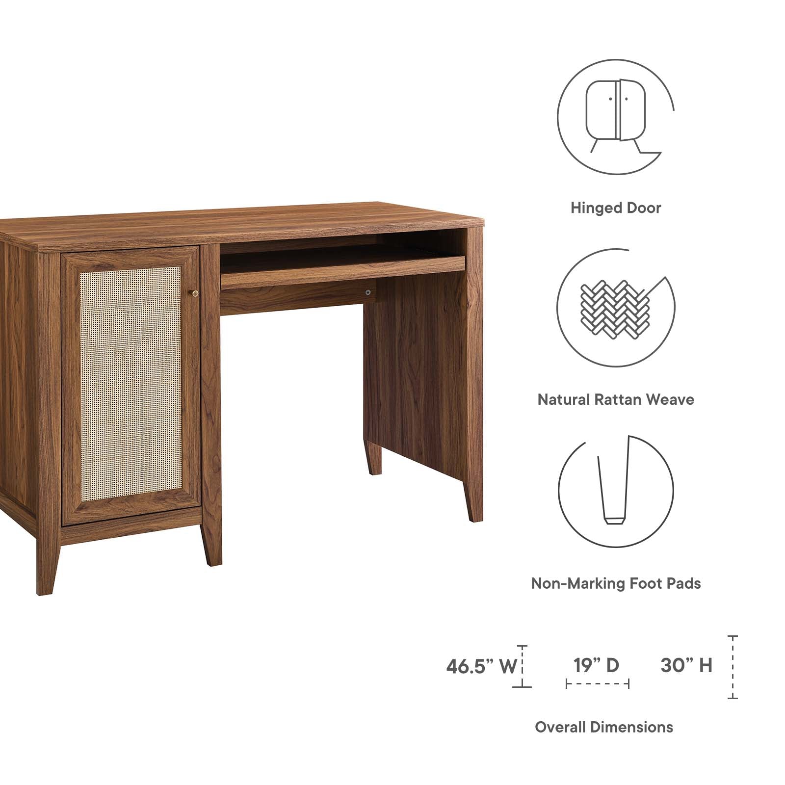 Soma 47" Office Desk By Modway - EEI-6116 | Desks | Modishstore - 14