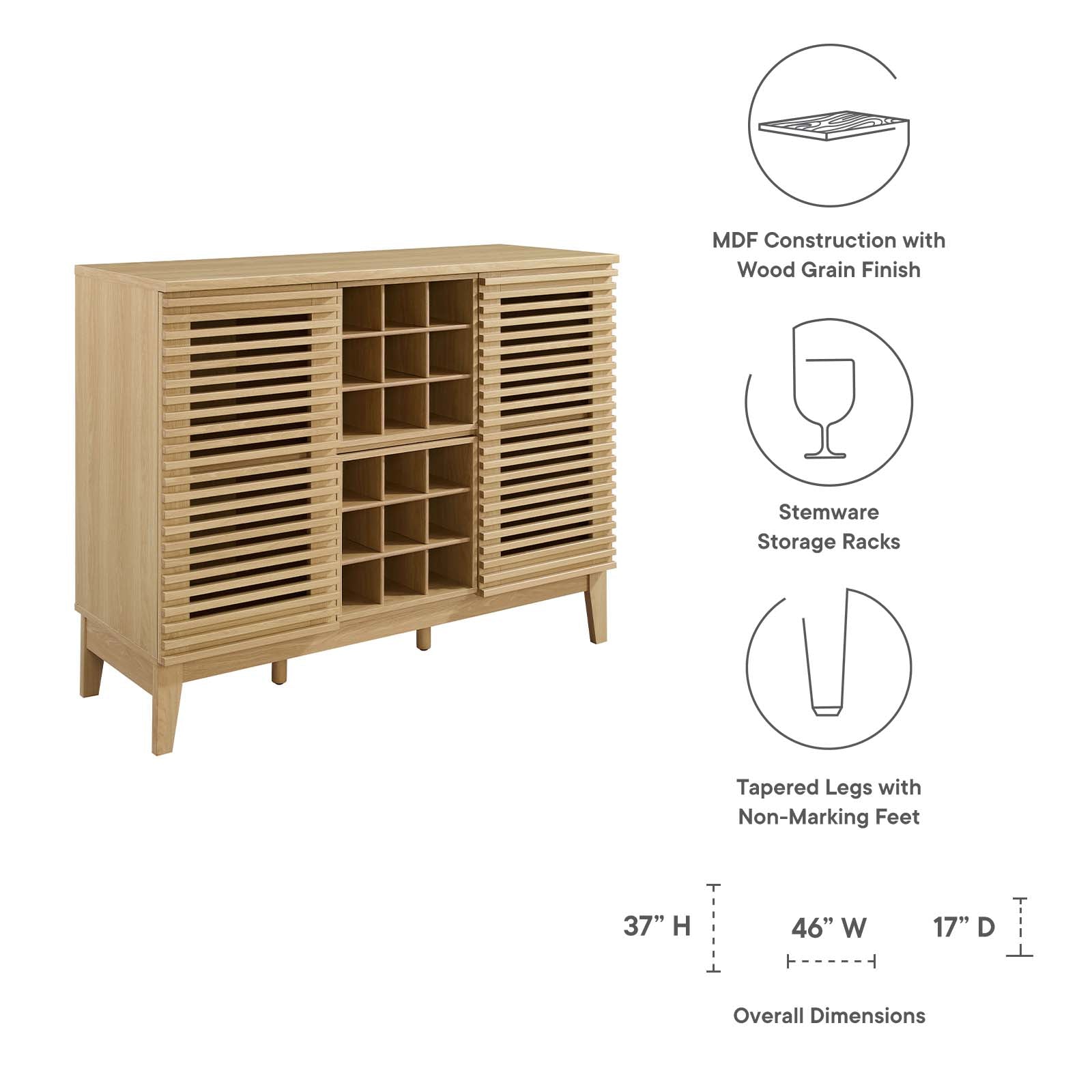 Render Bar Cabinet By Modway - EEI-6156 | Bar Stools | Modishstore - 14