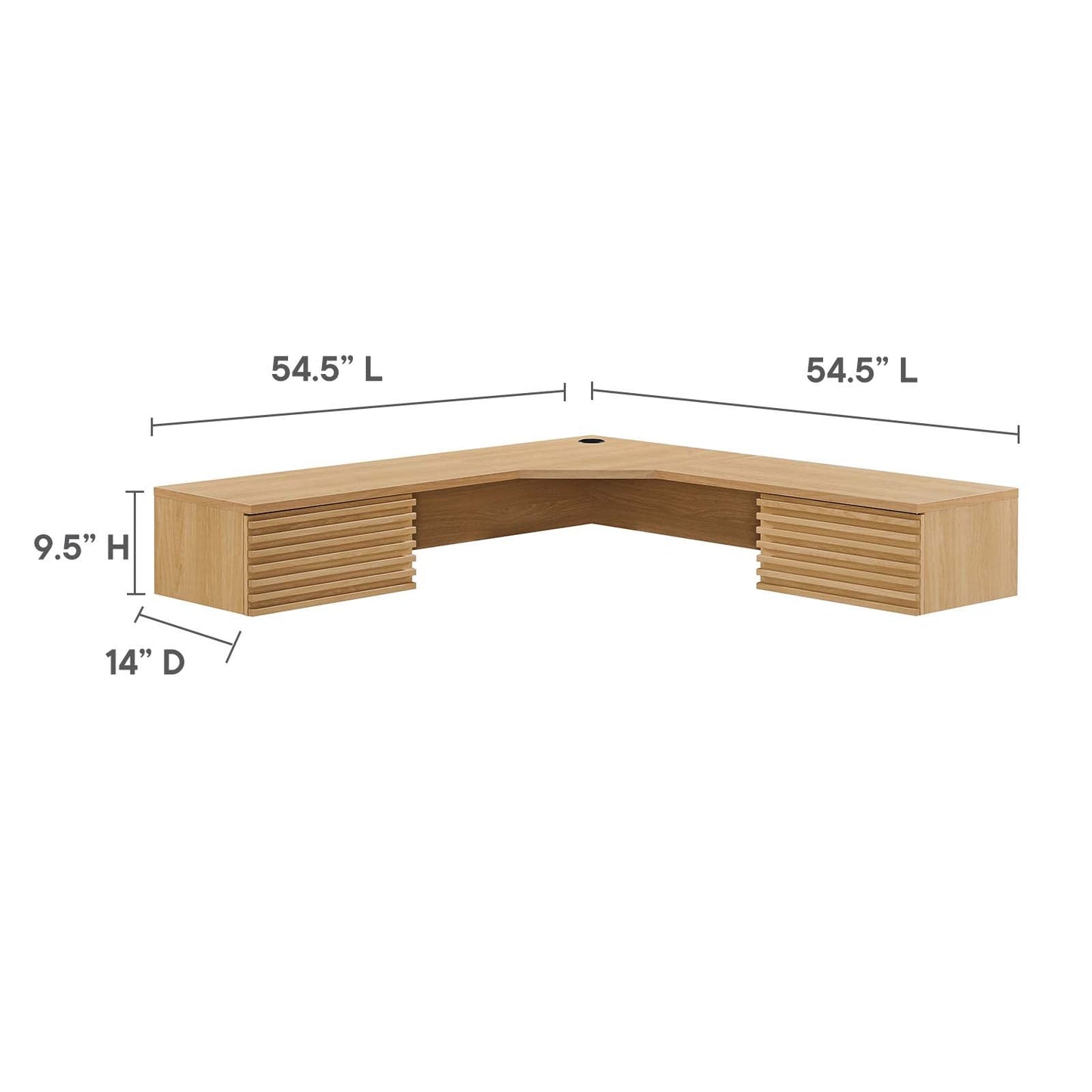 Render Wall Mount Corner Office Desk By Modway - EEI-6181 | Desks | Modishstore - 15