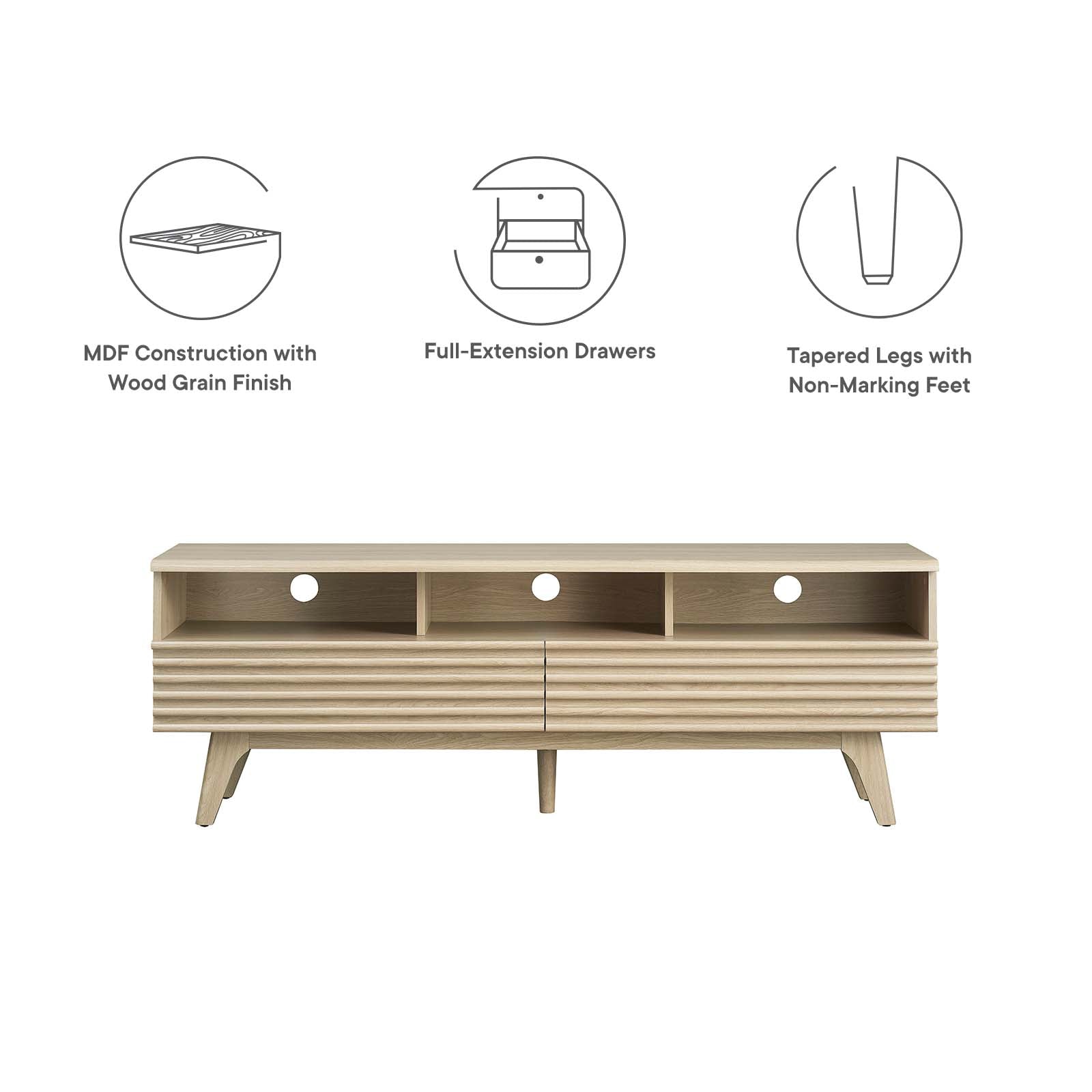 Render 60" TV Stand By Modway - EEI-6228 | TV Stands | Modishstore - 15