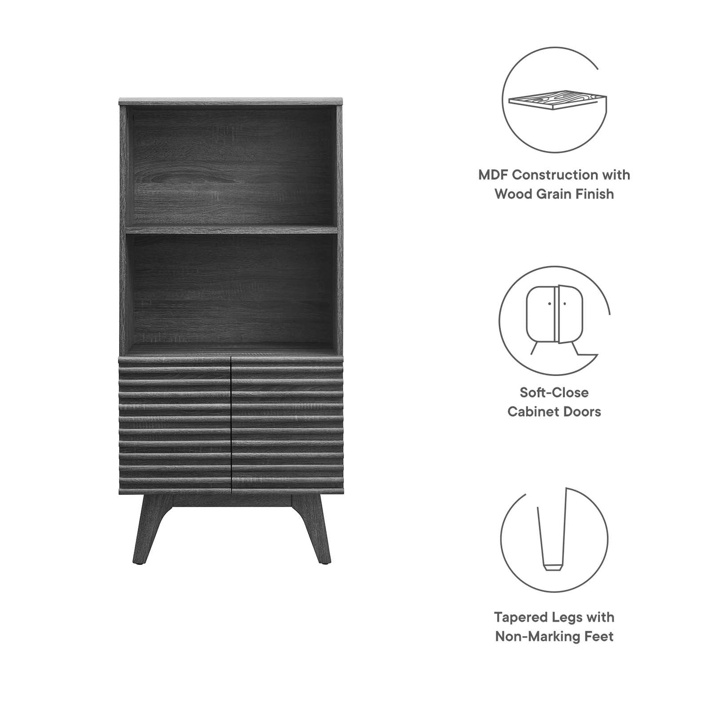 Render Display Cabinet Bookshelf By Modway - EEI-6229 | Bookcases | Modway - 8