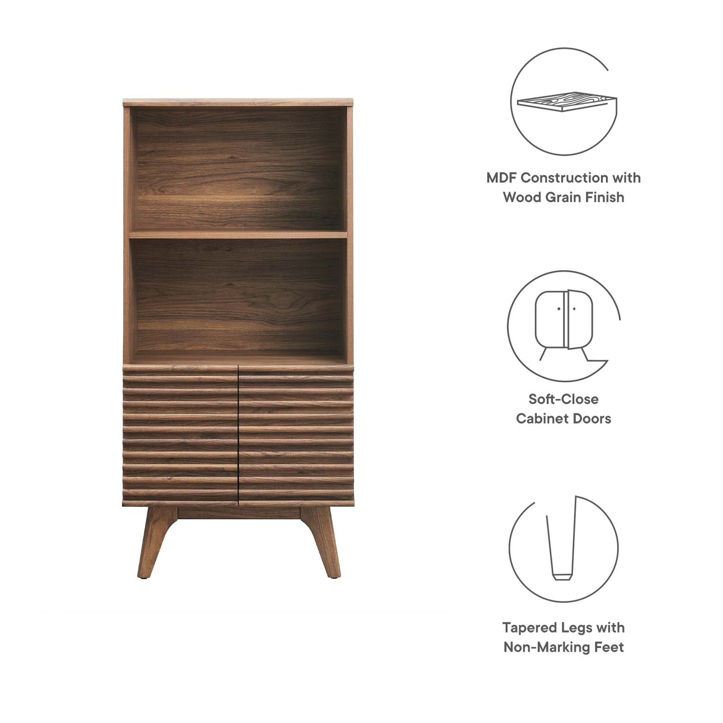 Render Display Cabinet Bookshelf By Modway - EEI-6229 | Bookcases | Modway - 26