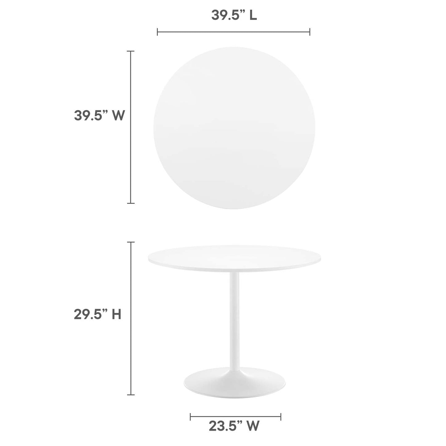 Amuse 40" Dining Table By Modway - EEI-6249 | Dining Tables - 33