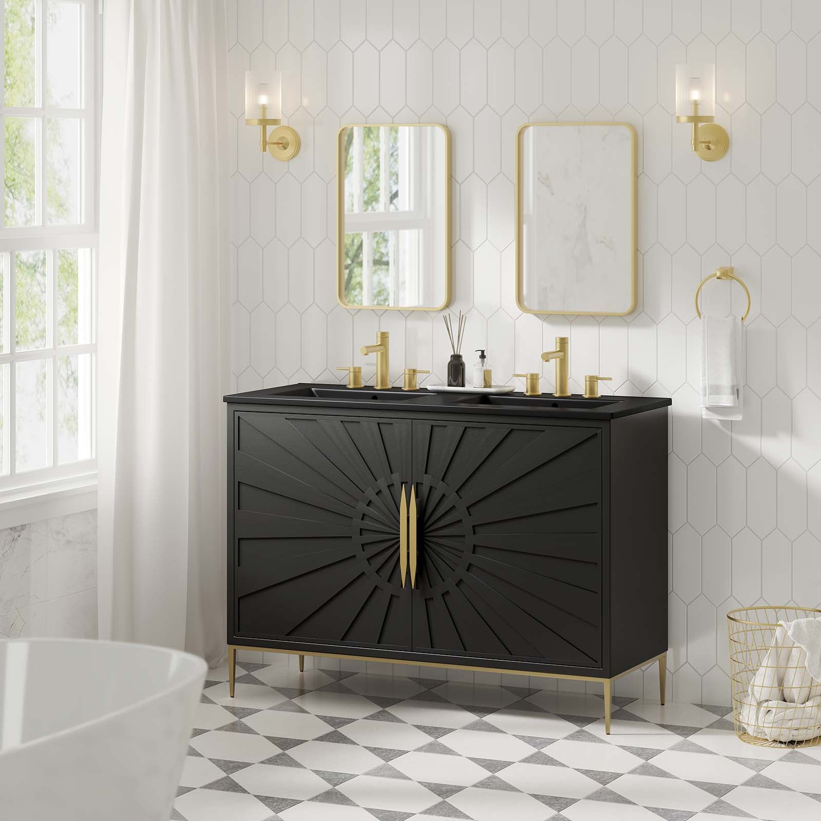 Awaken 48" Double Sink Bathroom Vanity By Modway - EEI-6307 | Bathroom Accessories