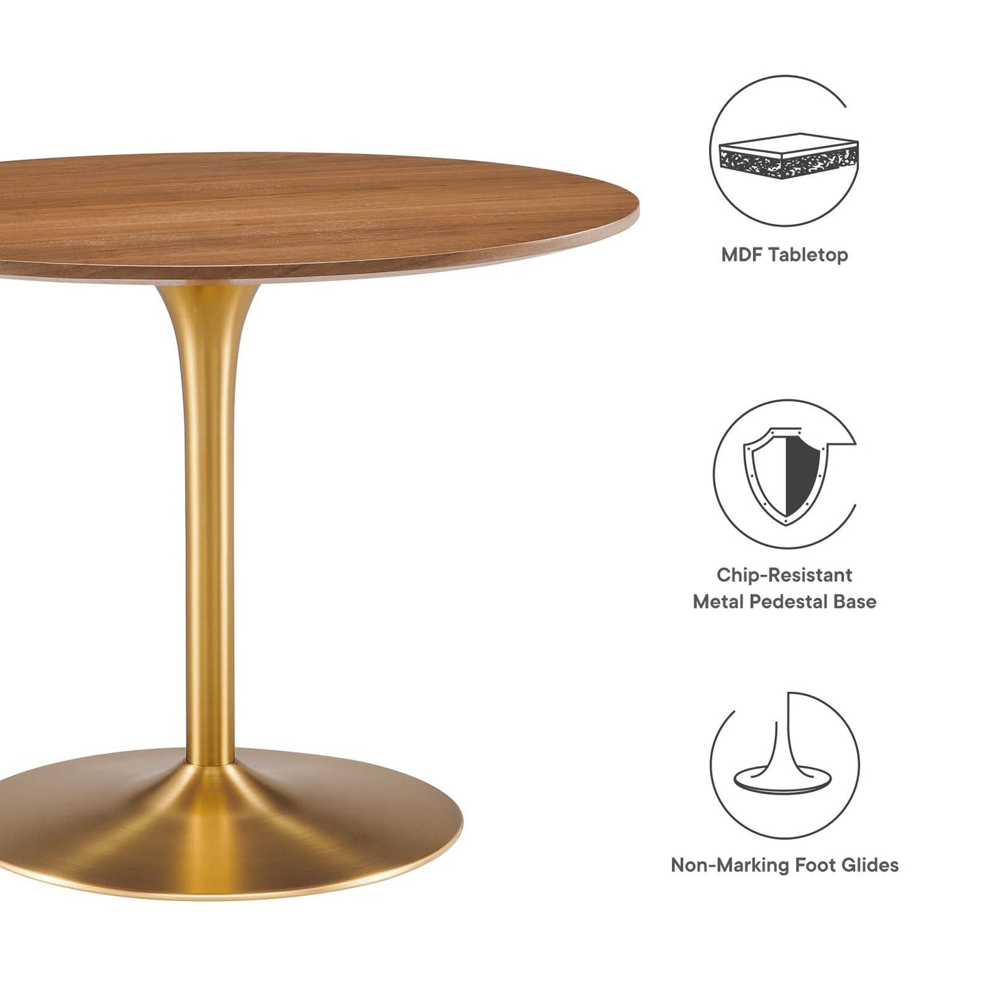 Pursuit 40" Dining Table By Modway - EEI-6313 | Dining Tables | Modishstore - 11