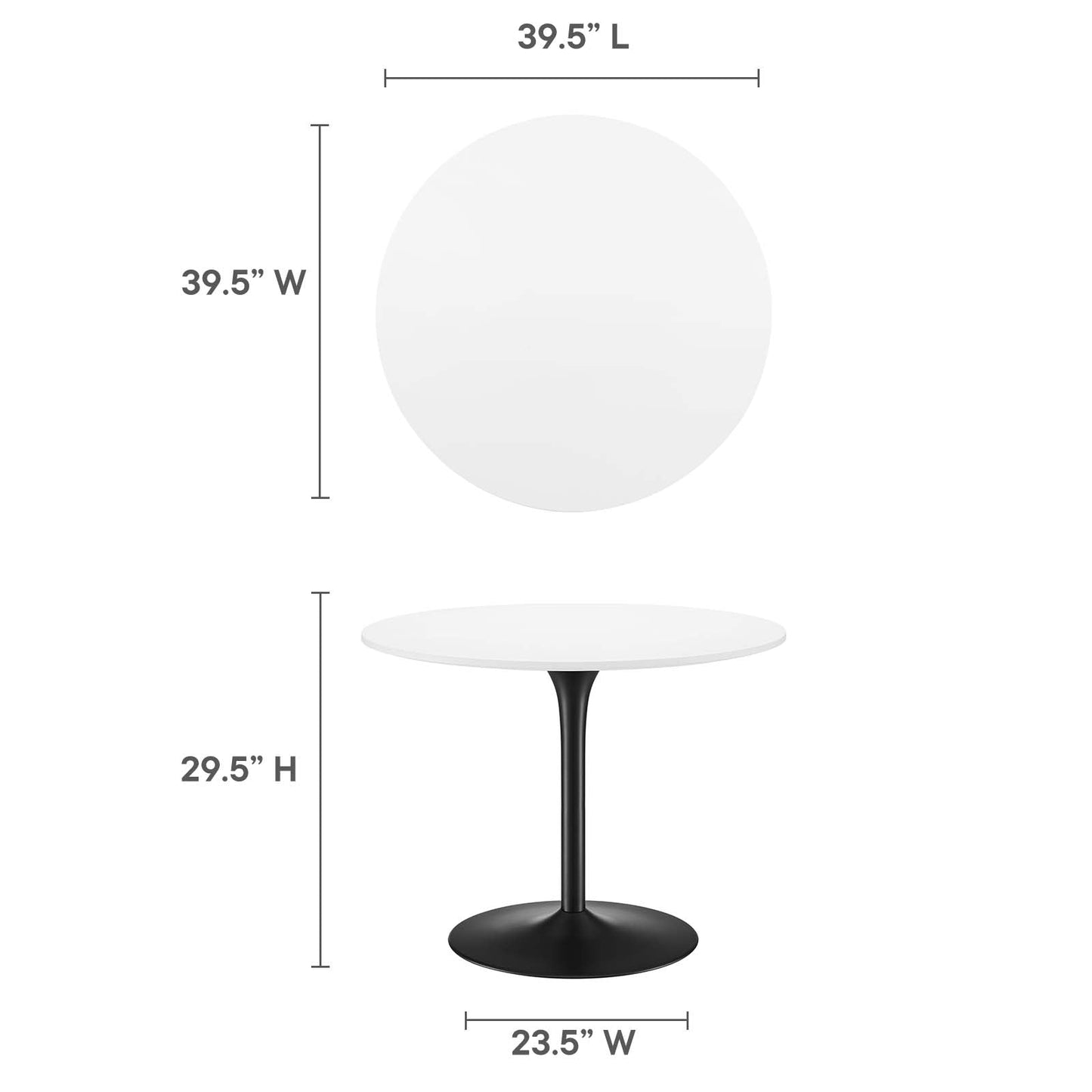 Pursuit 40" Dining Table By Modway - EEI-6313 | Dining Tables | Modishstore - 26