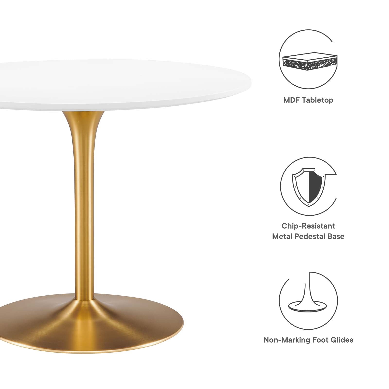 Pursuit 40" Dining Table By Modway - EEI-6313 | Dining Tables | Modishstore - 32