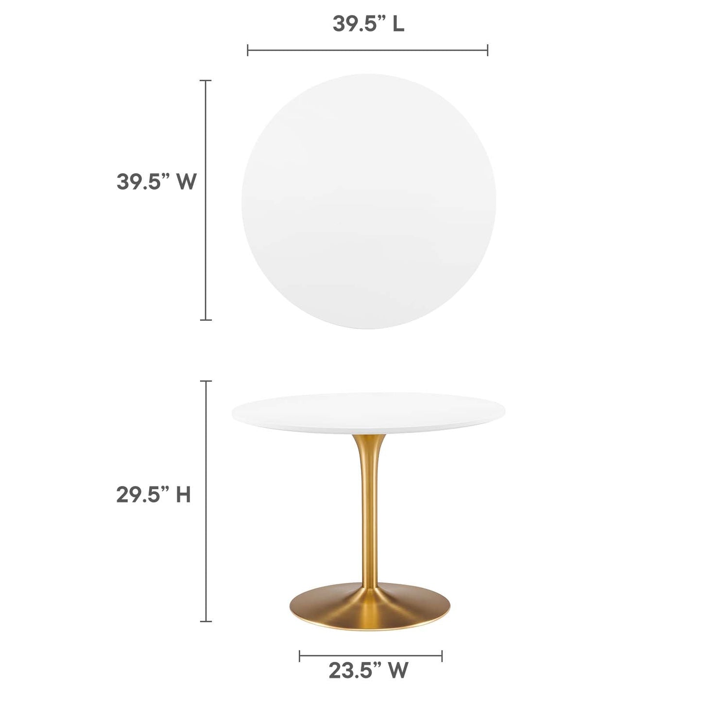 Pursuit 40" Dining Table By Modway - EEI-6313 | Dining Tables | Modishstore - 33