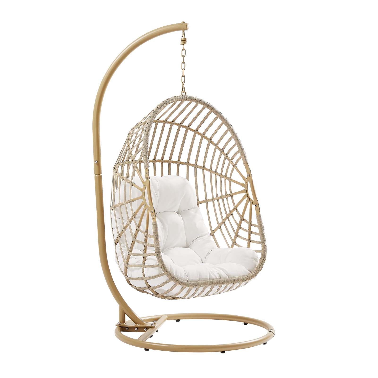 Amalie Wicker Rattan Outdoor Patio Rattan Swing Chair By Modway - EEI-6337 | Outdoor Porch Swings - 2