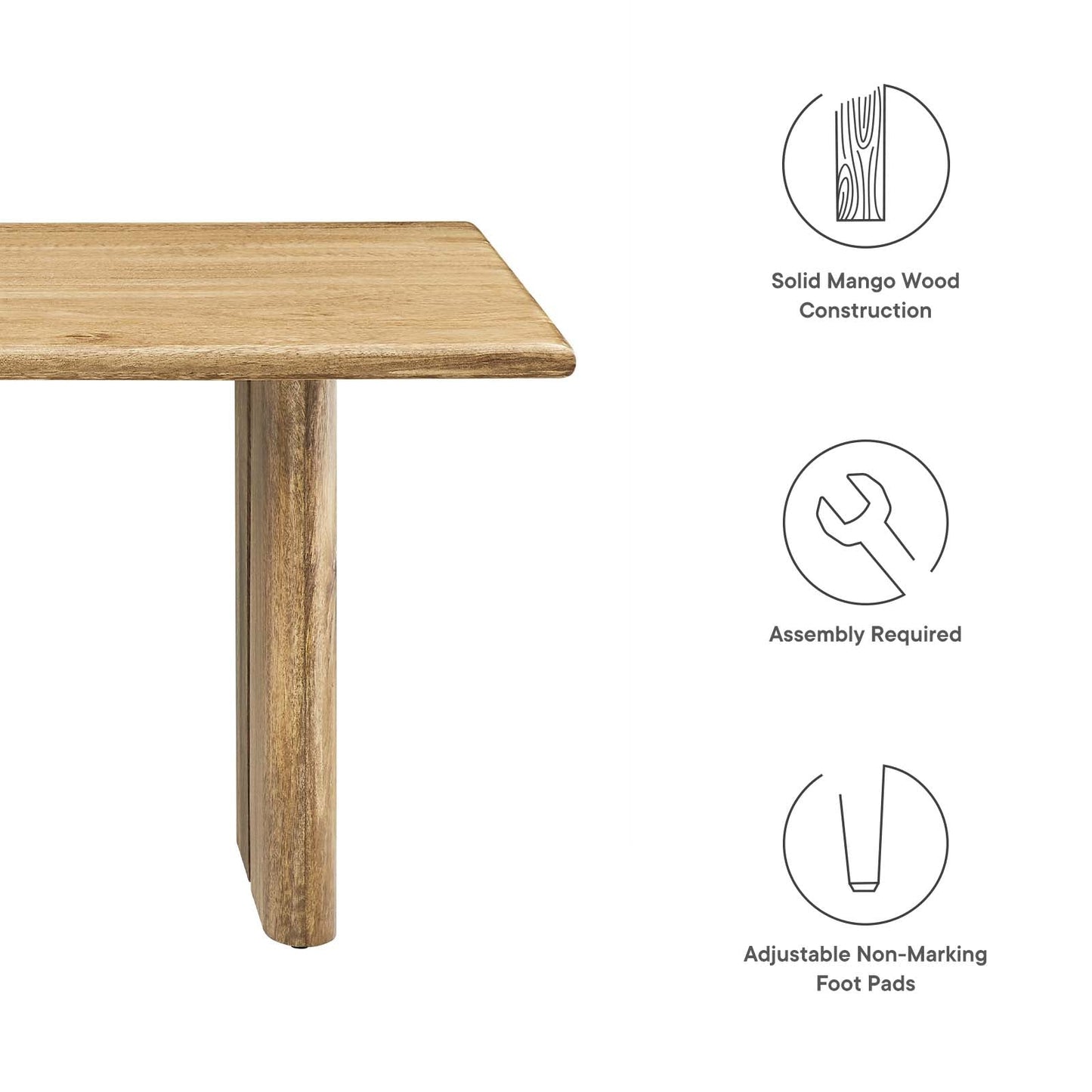 Amistad Wood Coffee Table By Modway - EEI-6341 | Coffee Tables - 7