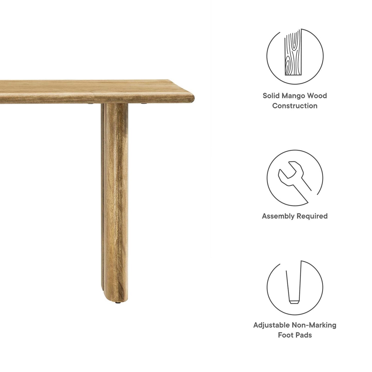 Amistad 46" Wood Bench By Modway - EEI-6343 | Benches - 7