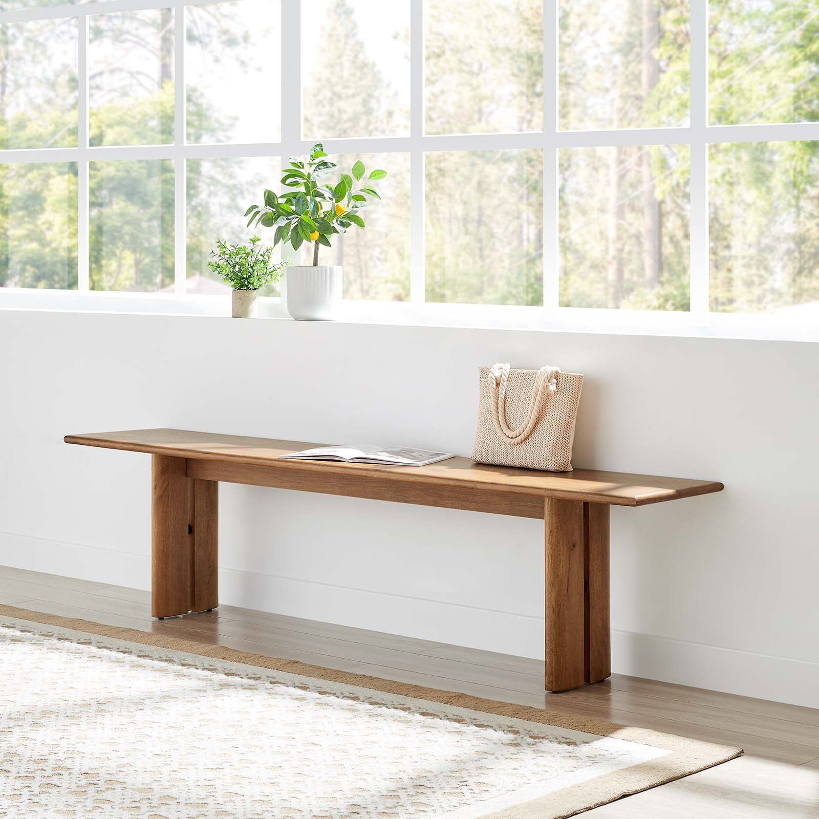 Amistad 72" Wood Bench By Modway - EEI-6345 | Benches - 10