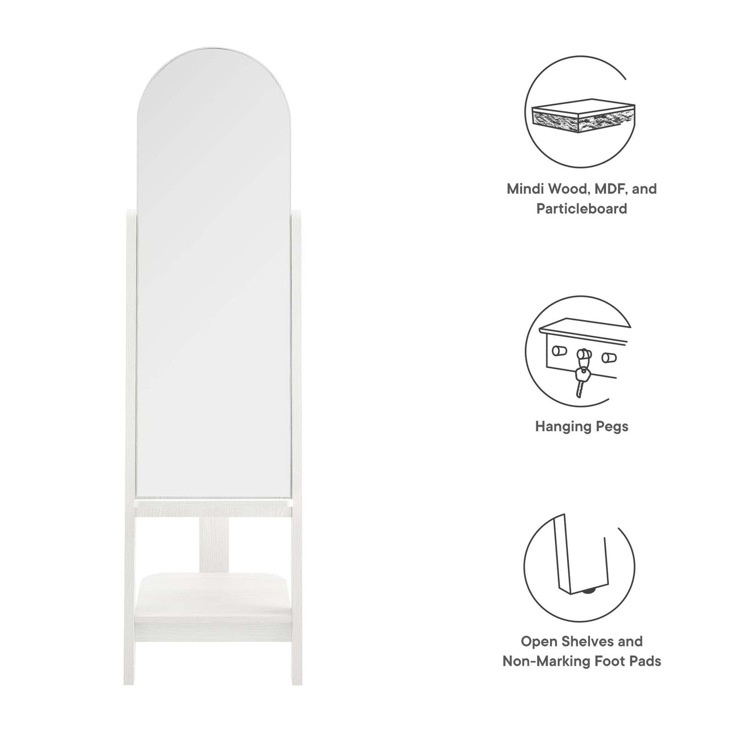 Ascend Standing Mirror By Modway - EEI-6346 | Mirrors - 40