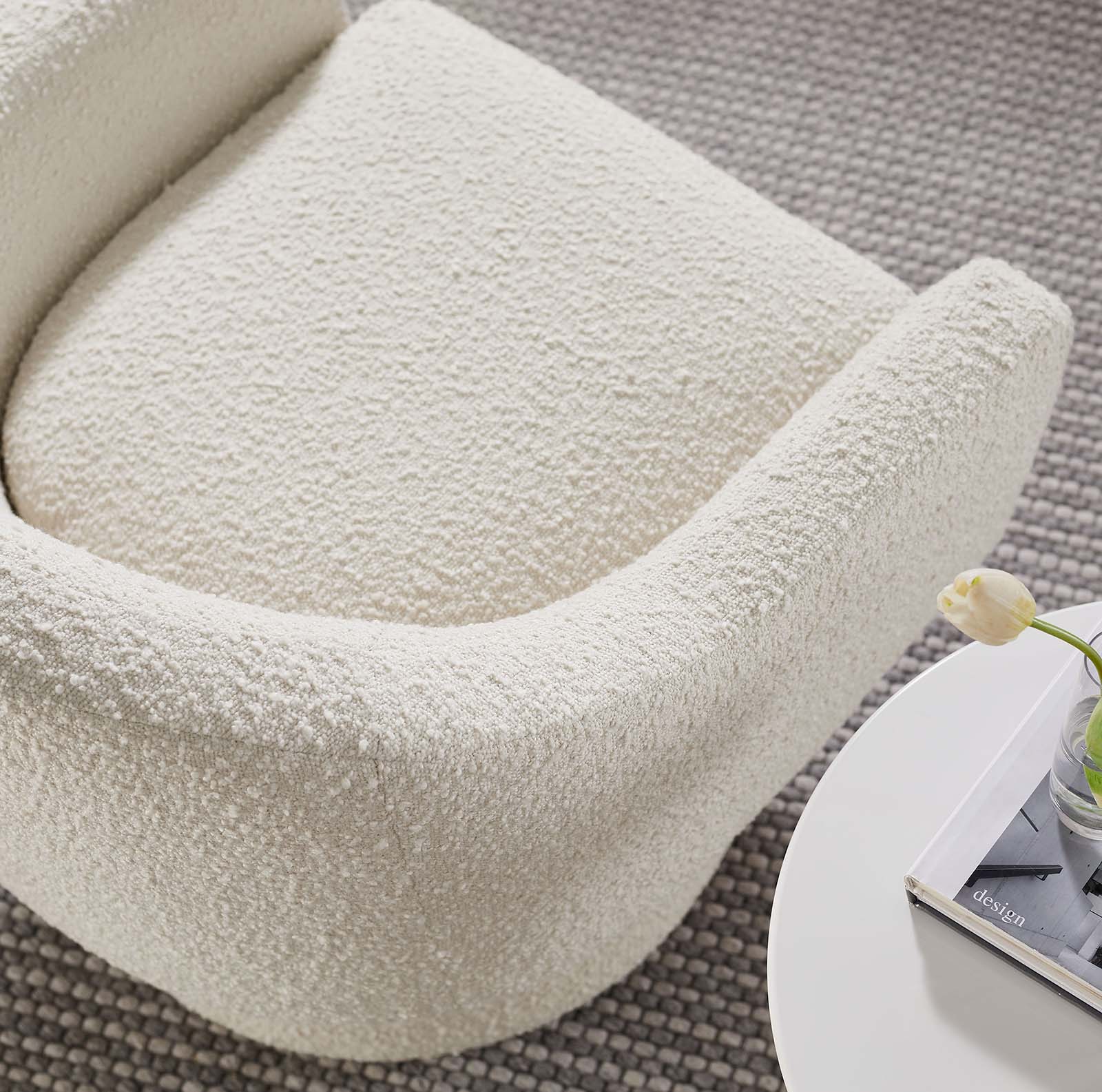 Astral Boucle Fabric Boucle Fabric Swivel Chair By Modway - EEI-6359 | Armchairs - 8