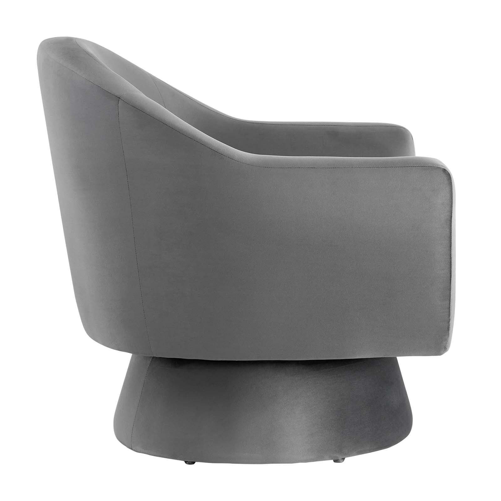 Astral Performance Velvet Fabric and Wood Swivel Chair By Modway - EEI-6360 | Armchairs - 3