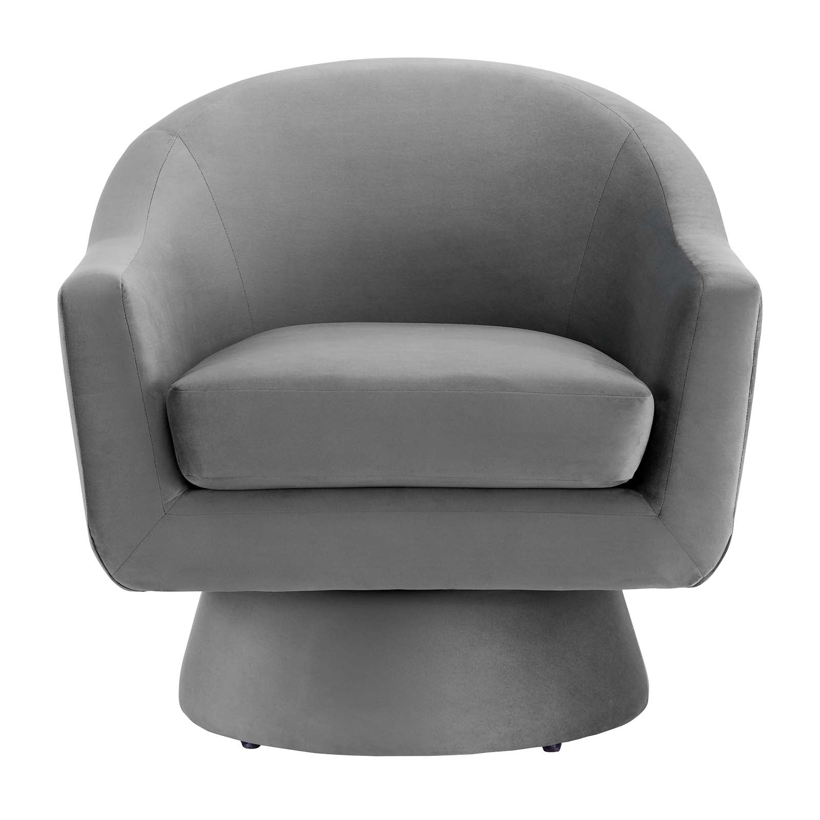 Astral Performance Velvet Fabric and Wood Swivel Chair By Modway - EEI-6360 | Armchairs - 5