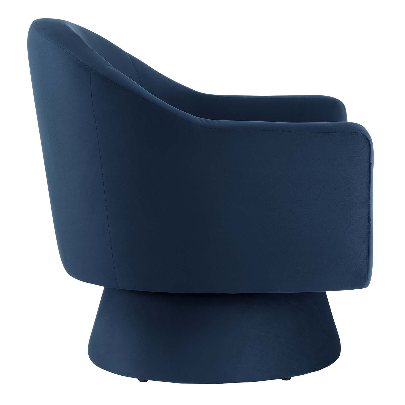 Astral Performance Velvet Fabric and Wood Swivel Chair By Modway - EEI-6360 | Armchairs - 10