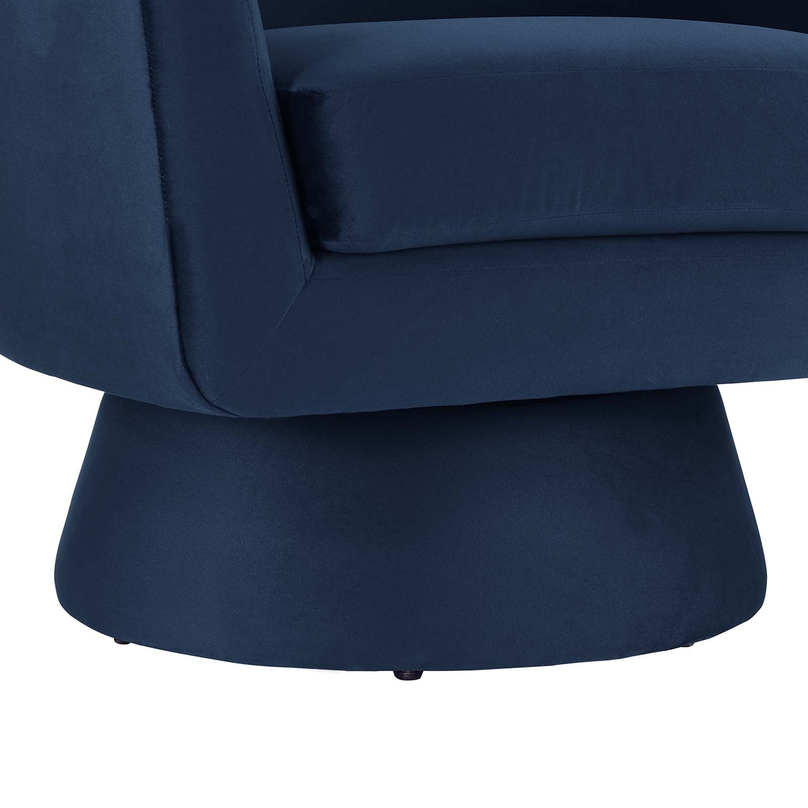 Astral Performance Velvet Fabric and Wood Swivel Chair By Modway - EEI-6360 | Armchairs - 13