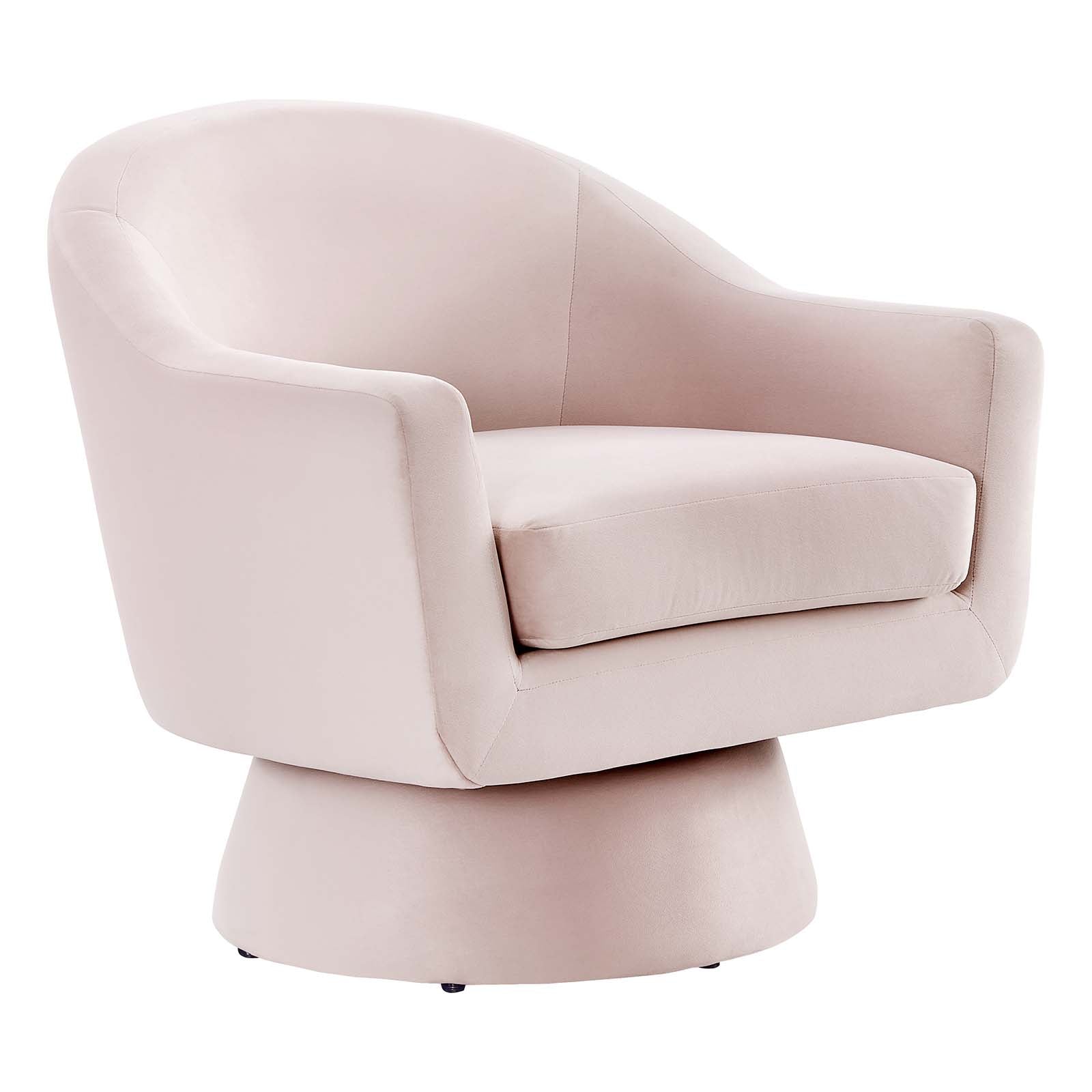 Astral Performance Velvet Fabric and Wood Swivel Chair By Modway - EEI-6360 | Armchairs - 17