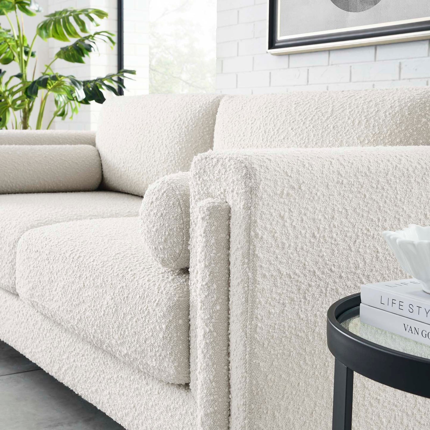 Visible Boucle Fabric Sofa By Modway - EEI-6378 | Sofas | Modishstore - 9