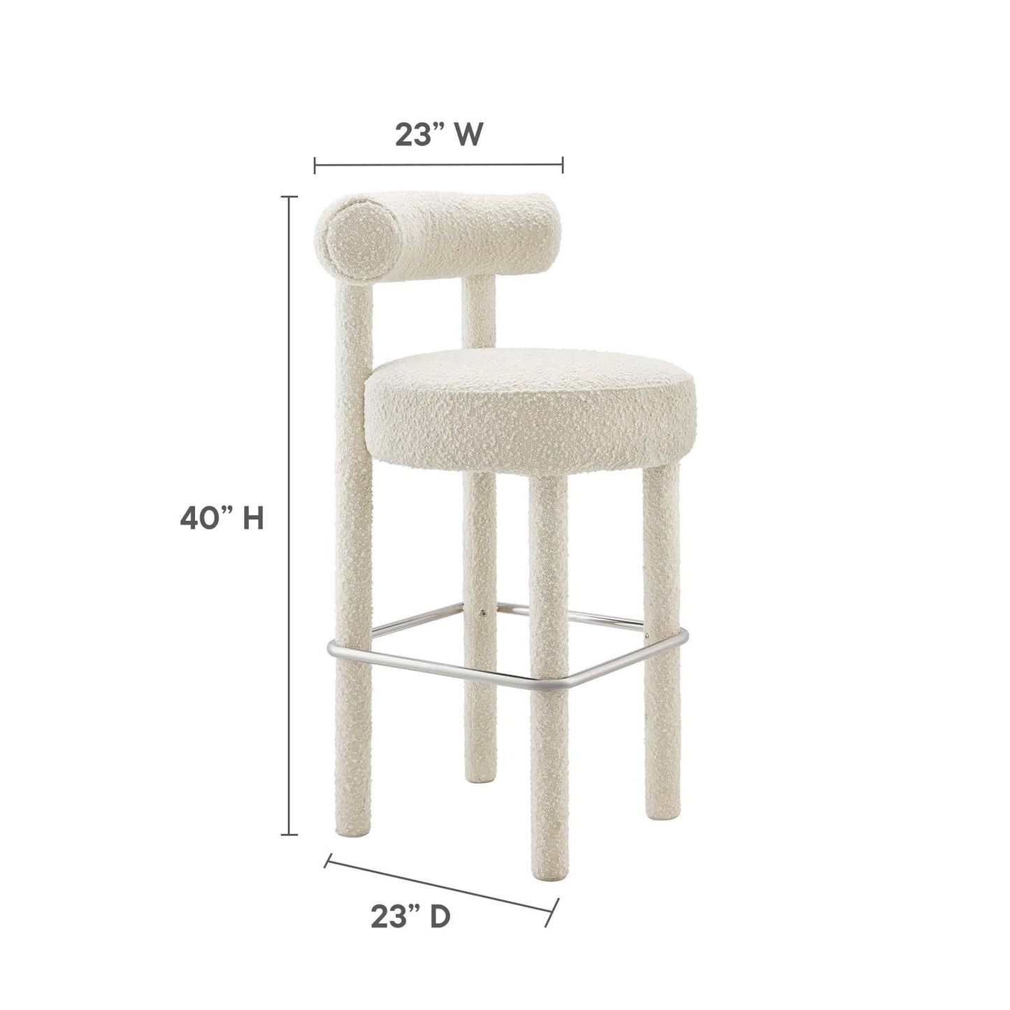 Toulouse Boucle Fabric Bar Stool By Modway - EEI-6385 | Bar Stools | Modishstore - 16